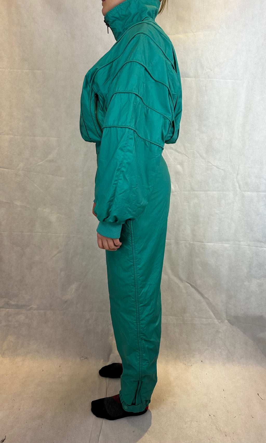 Vintage Skioverall in turkis in S/M