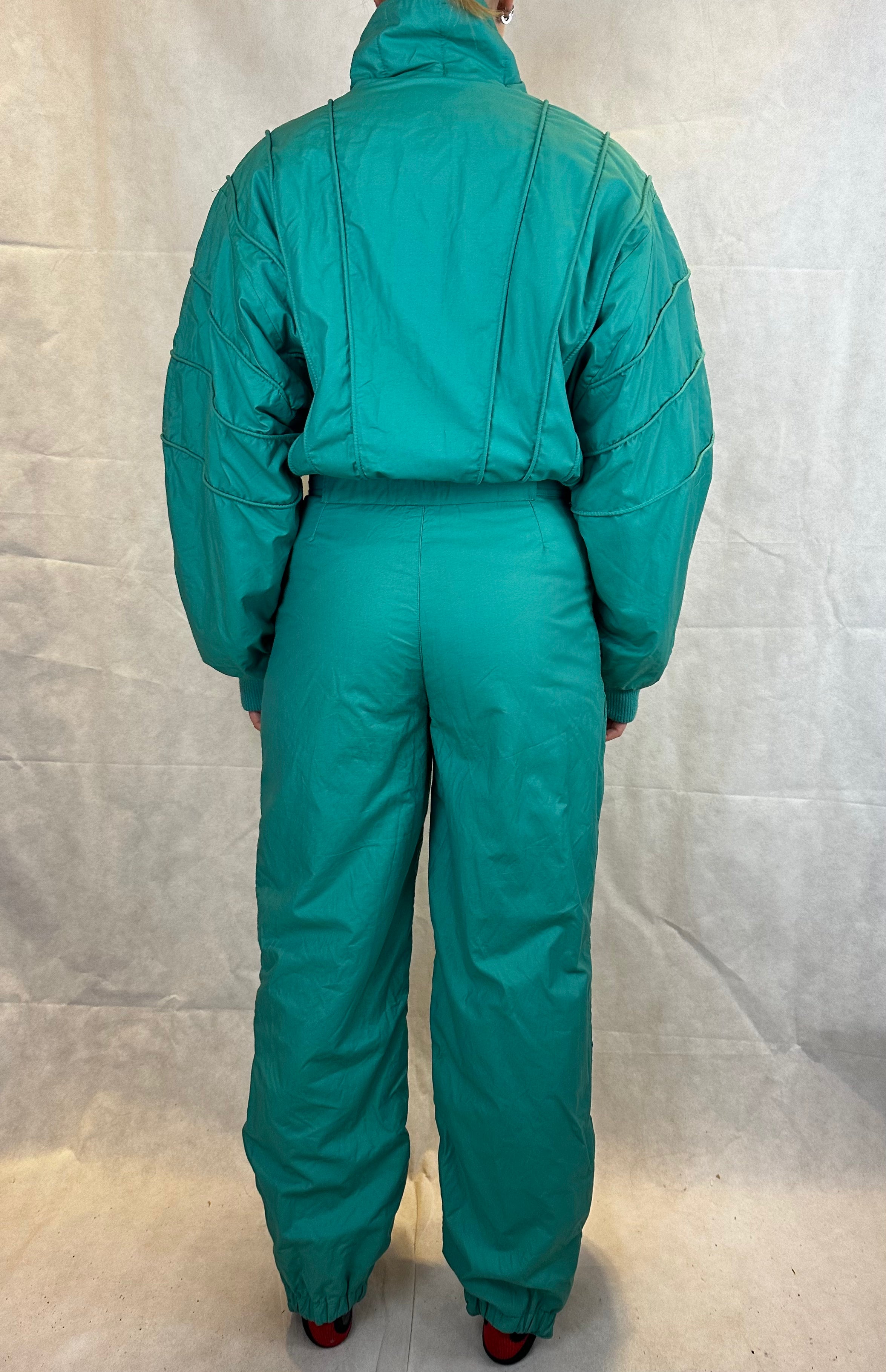 Vintage Skioverall in turkis in S/M