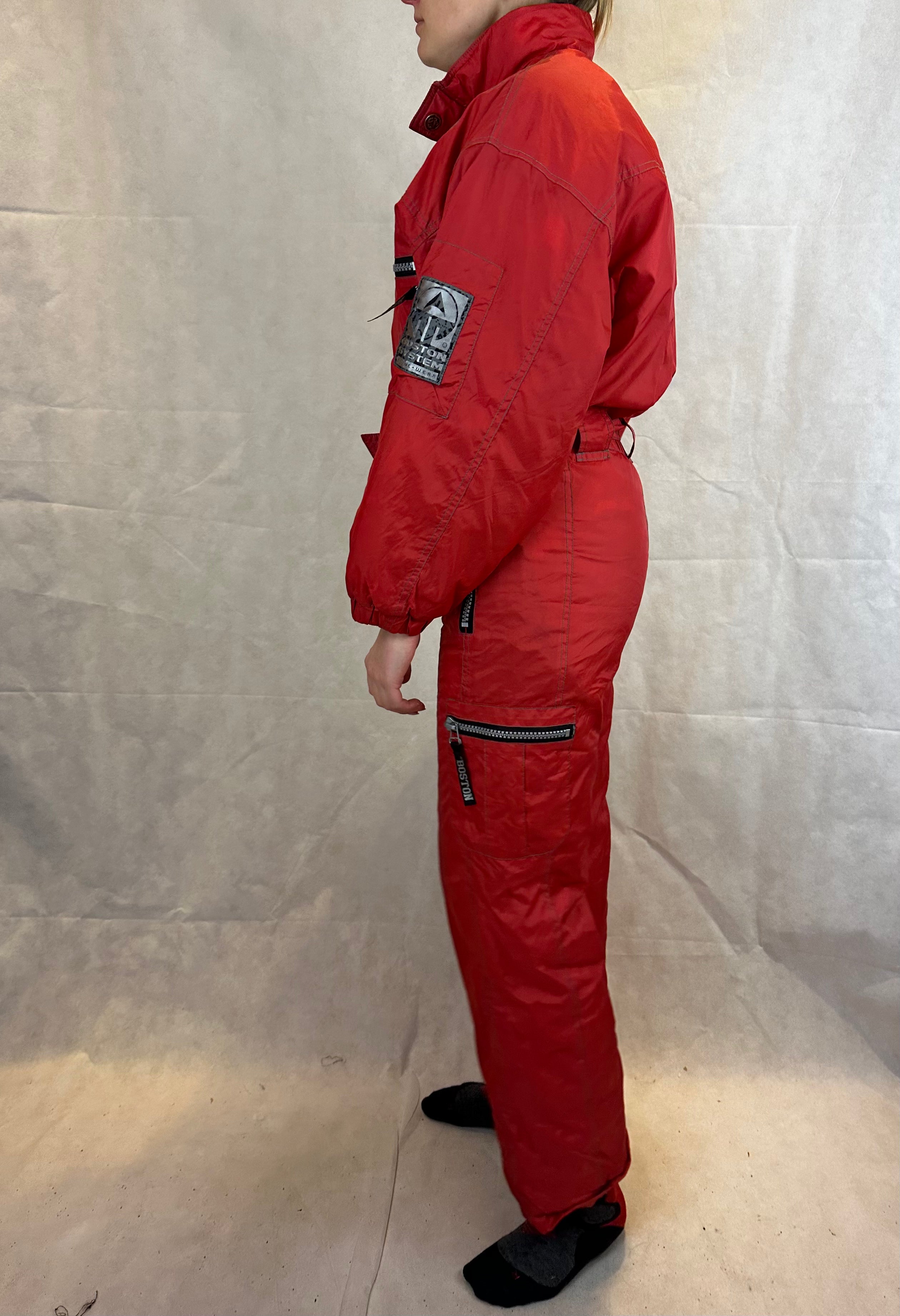 Vintage Skioverall von in rot in S
