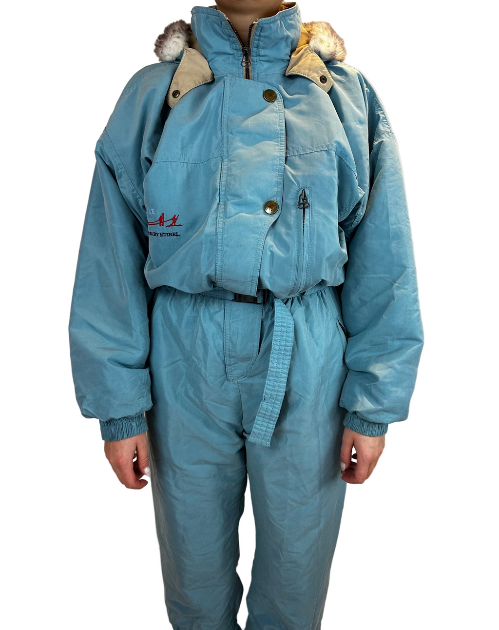 Vintage Skioverall von Etirel in blau in S/M