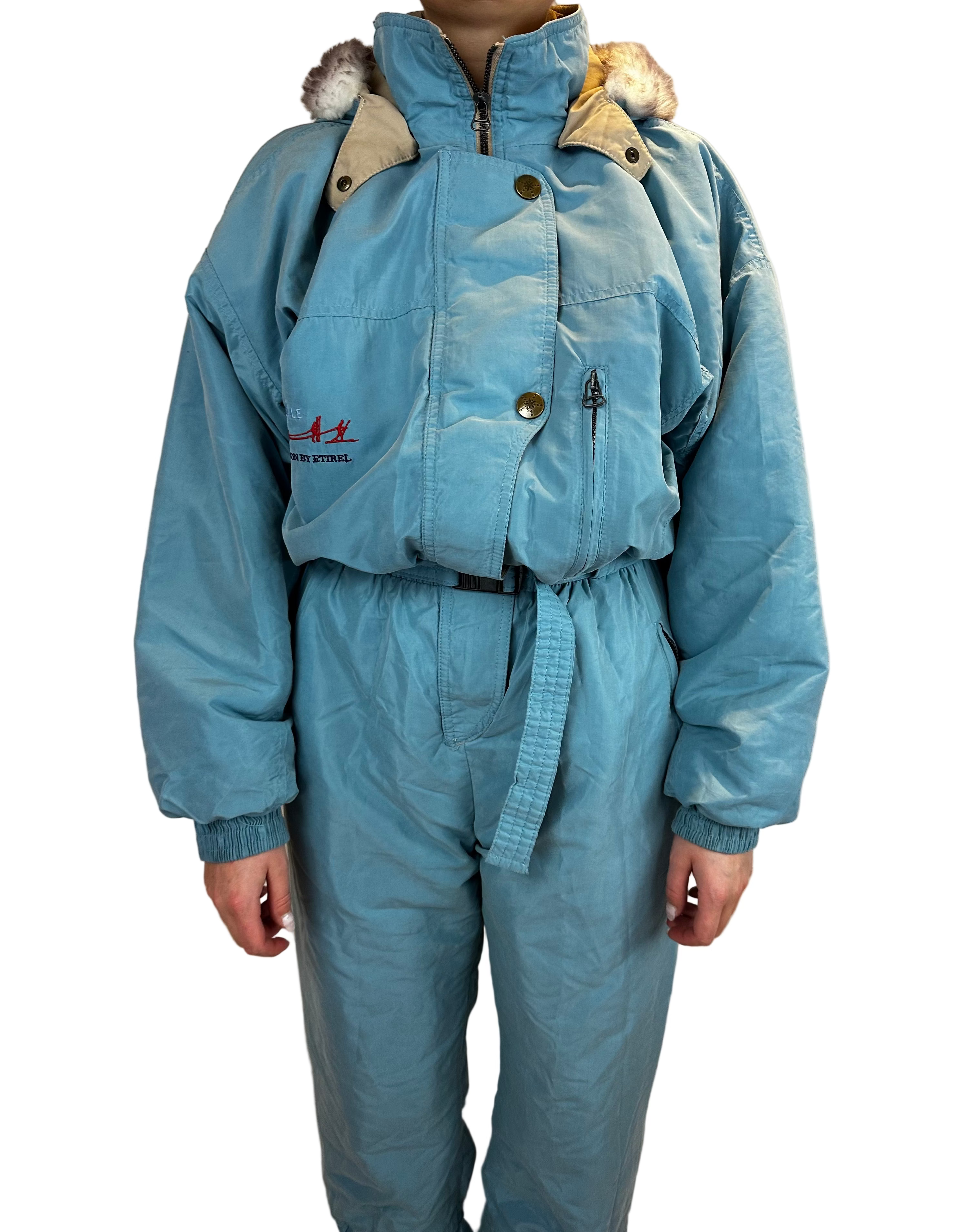 Vintage Skioverall von Etirel in blau in S/M