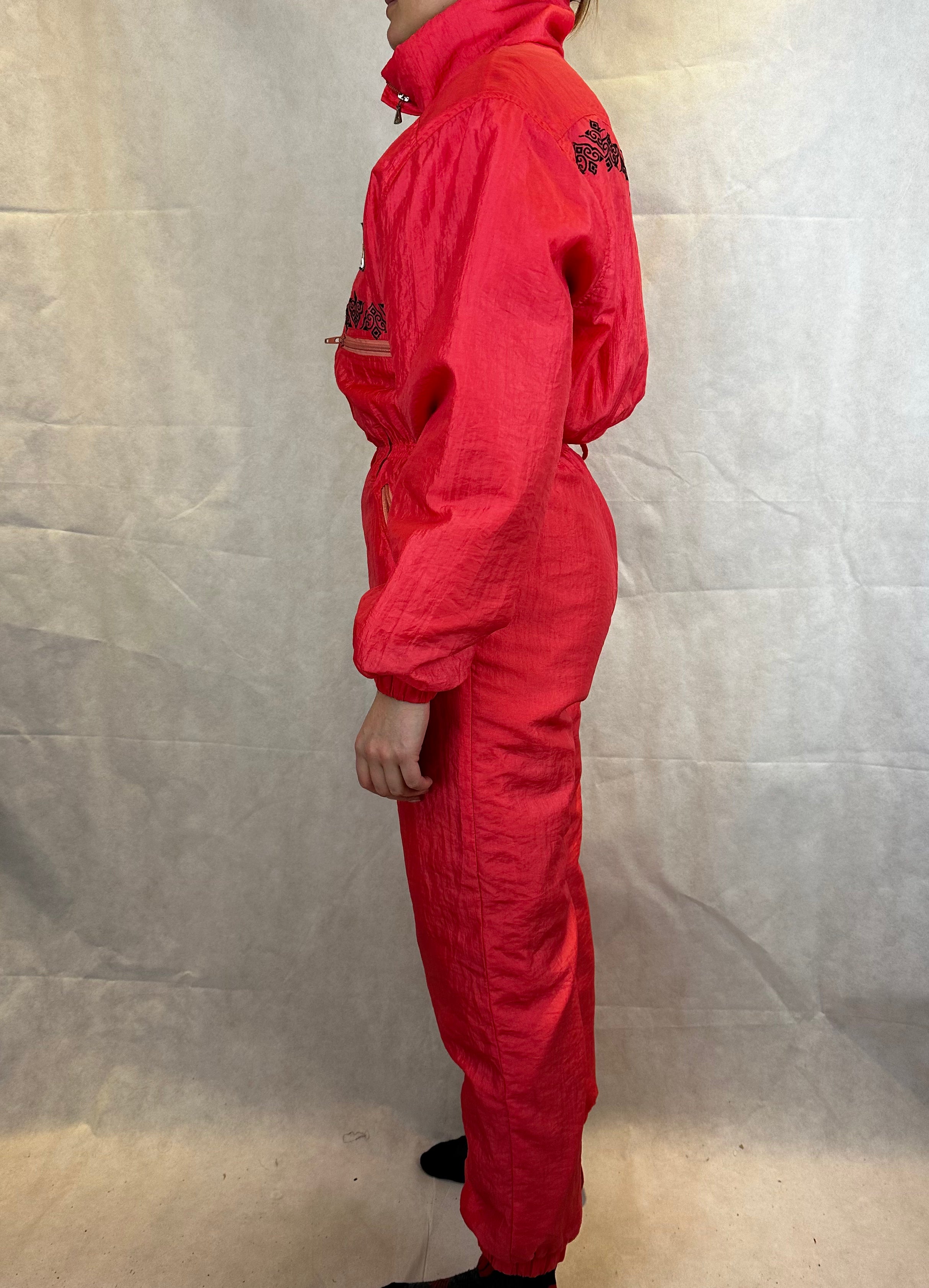 Vintage Skioverall von Perri in rot in S/M