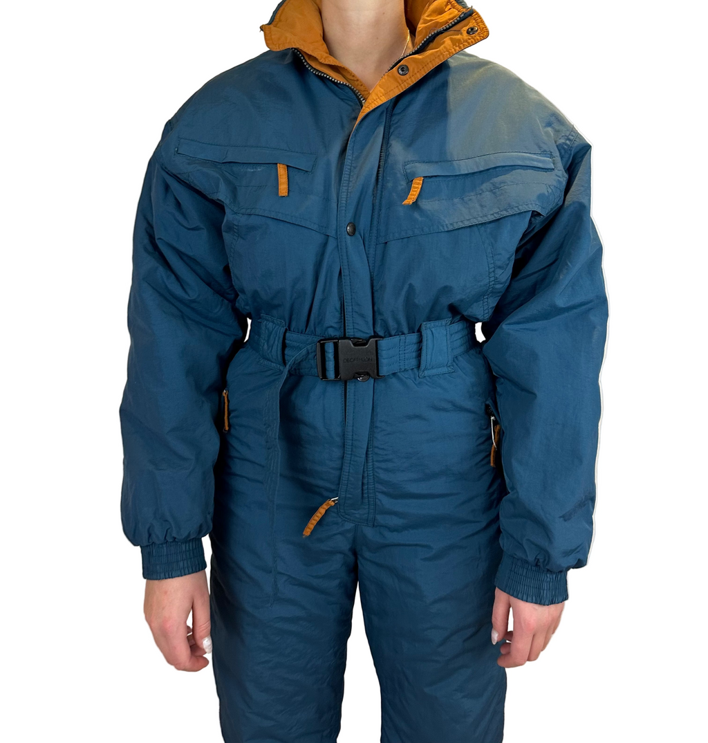 Vintage Skioverall von Decathlon in S/M in Dunkelblau