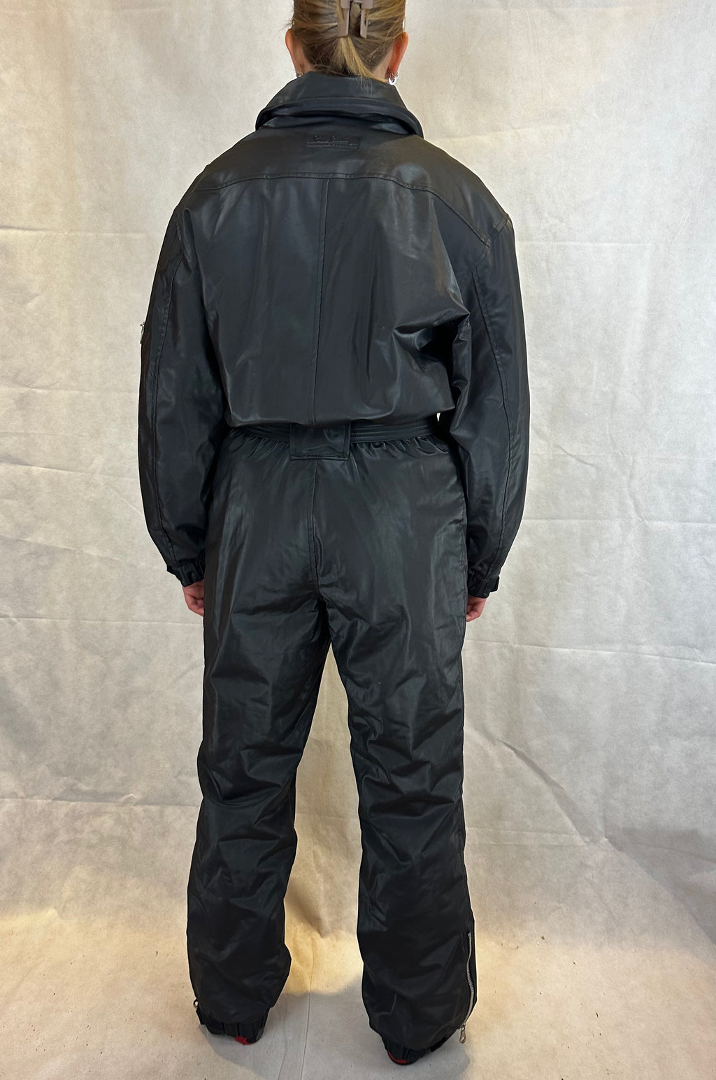 Vintage Skioverall von Pierre Cardin in Schwarz in S/M