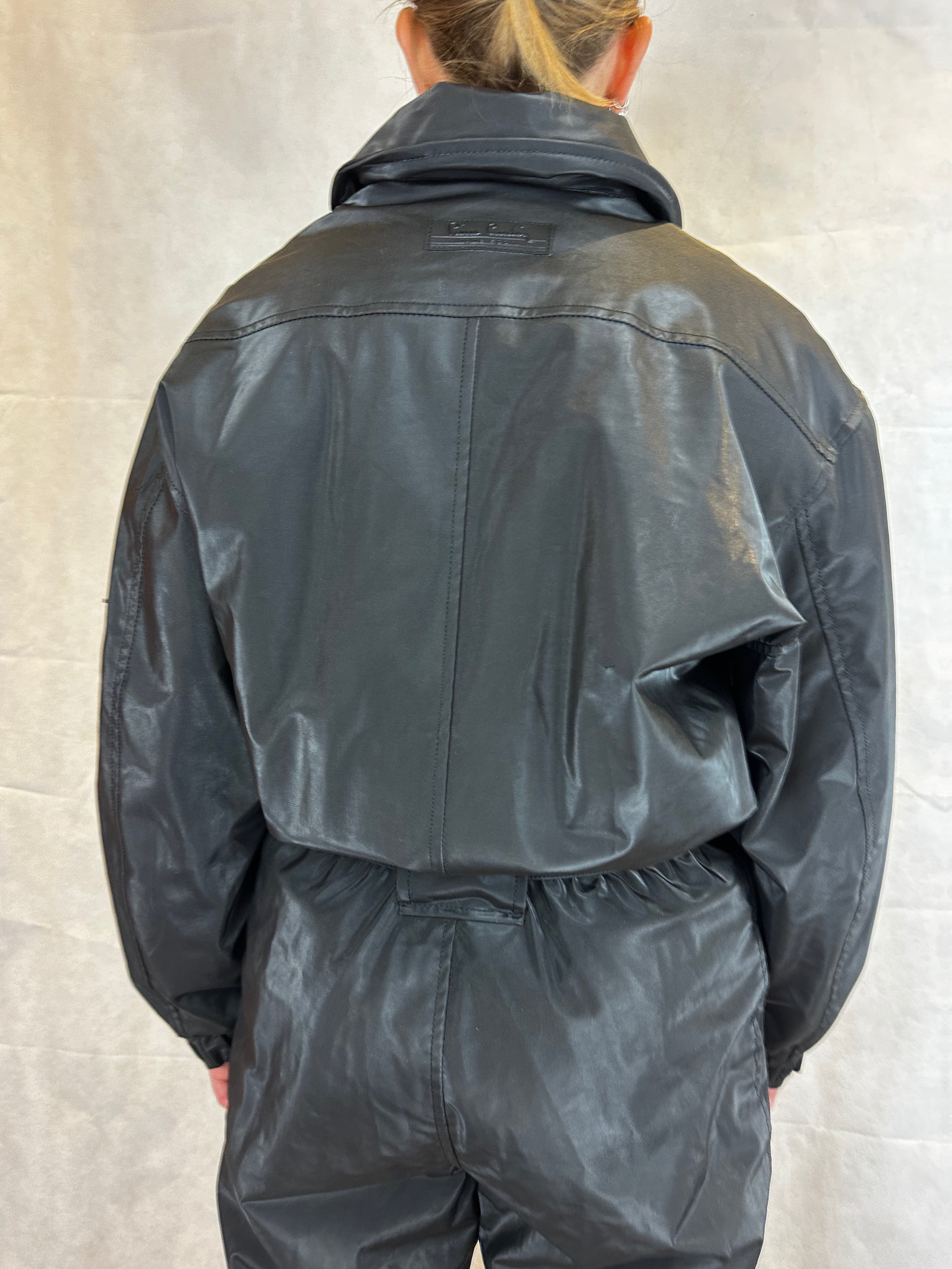 Vintage Skioverall von Pierre Cardin in Schwarz in S/M