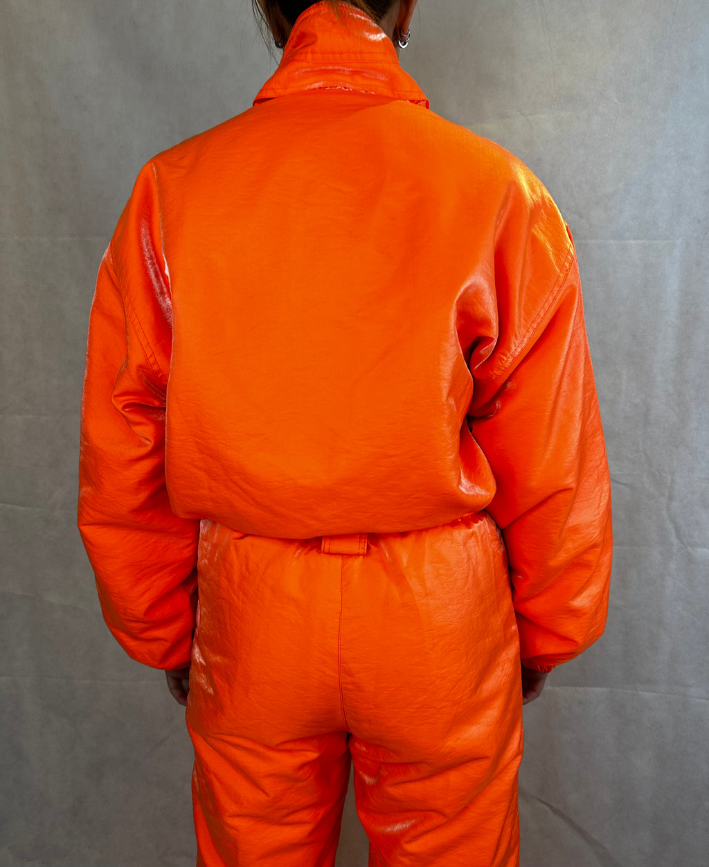 Vintage Skioverall in knalligen Orange in M/S