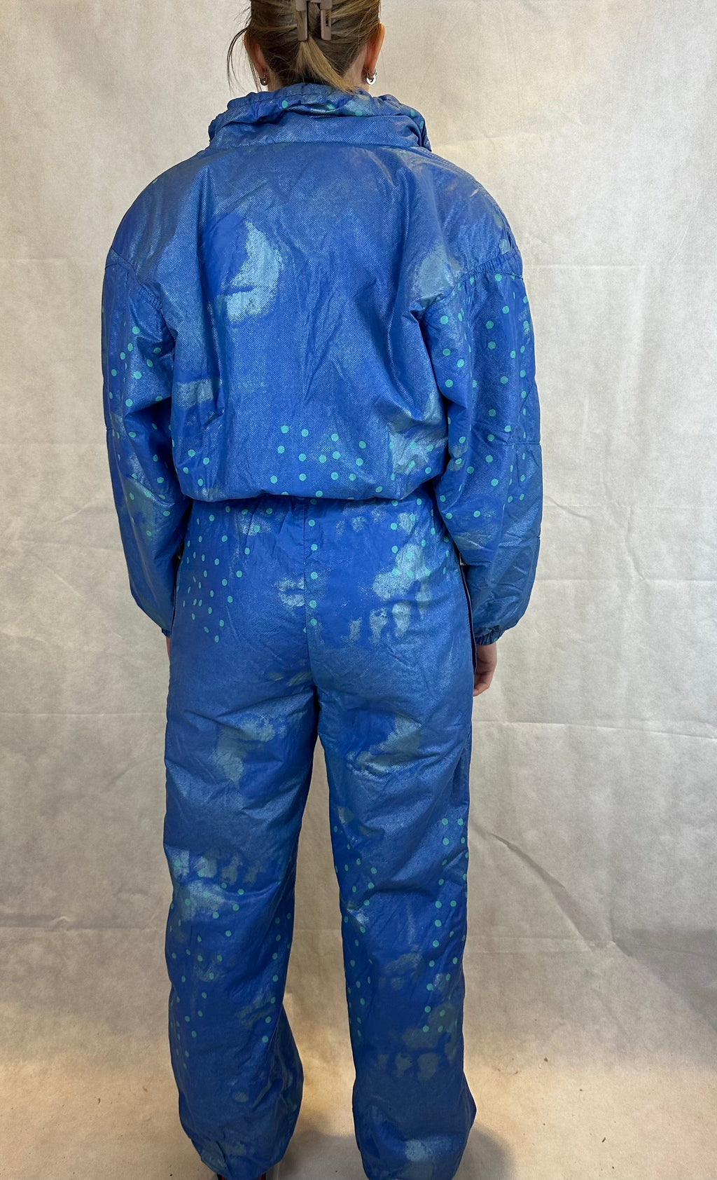 Vintage Skioverall in blau in S/M
