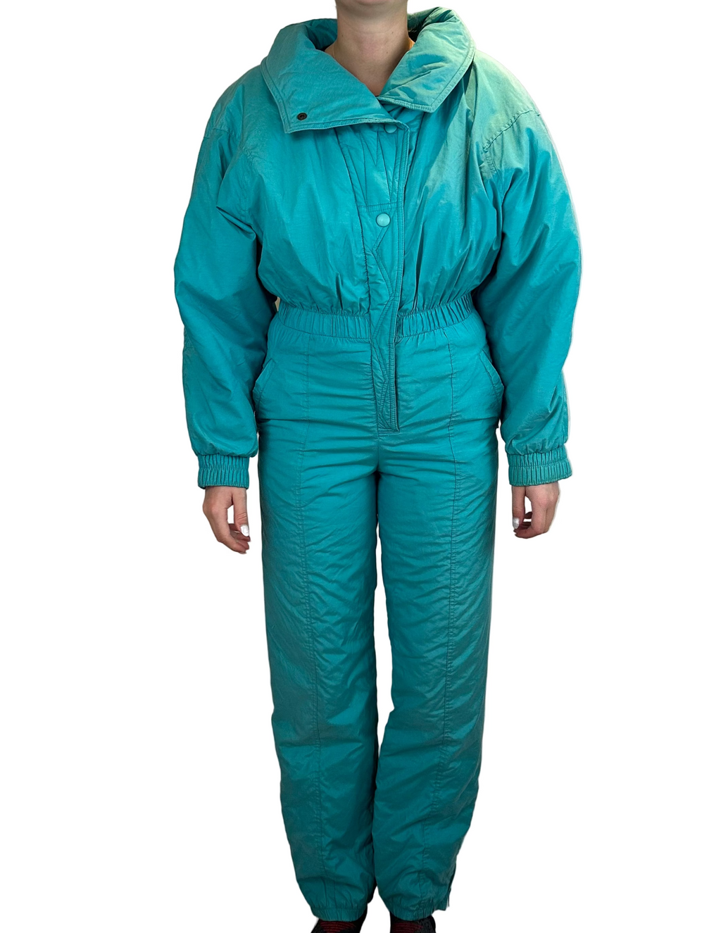 Vintage Skioverall in turkis in M/S