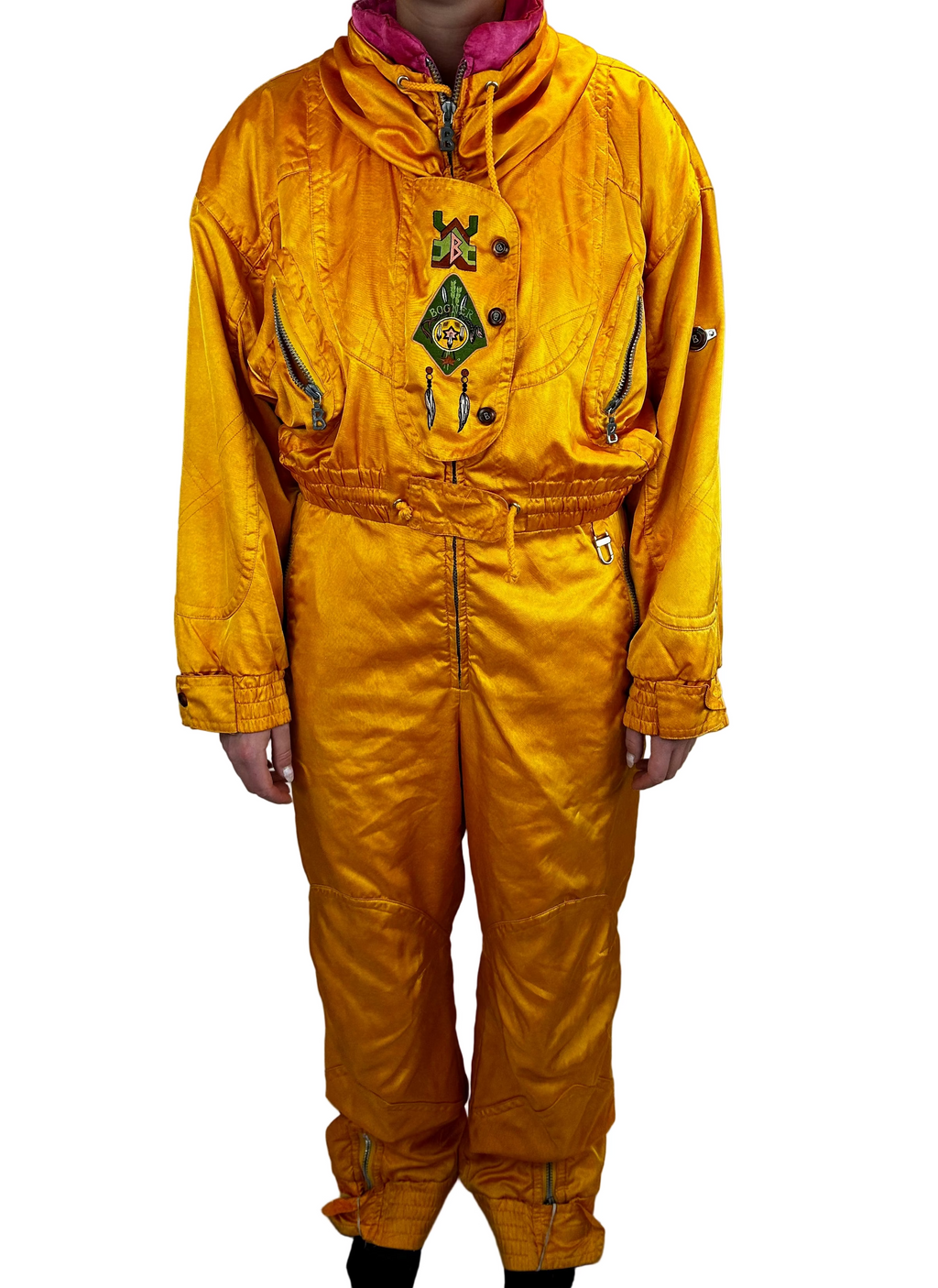 Vintage Skioverall von Bogner in orange in S/M