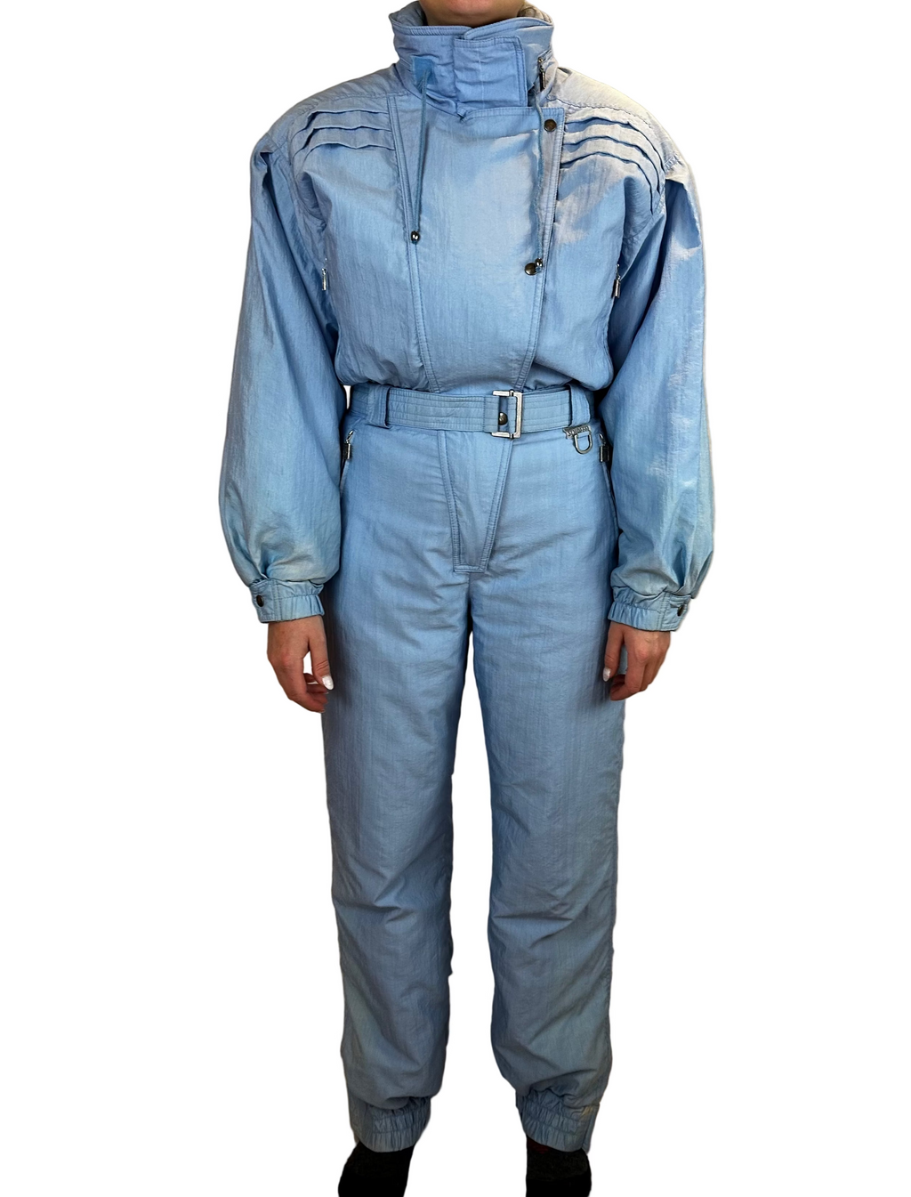 Vintage Skioverall in hellblau von Schöffel in S/M