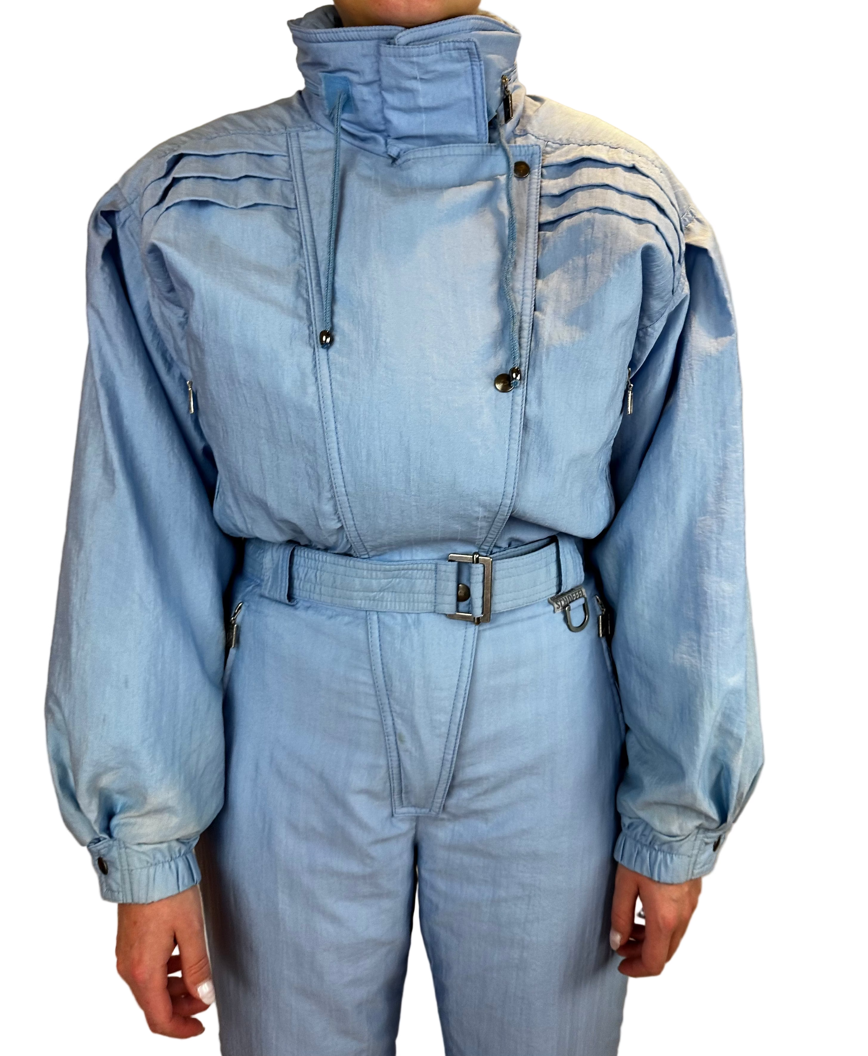 Vintage Skioverall in hellblau von Schöffel in S/M