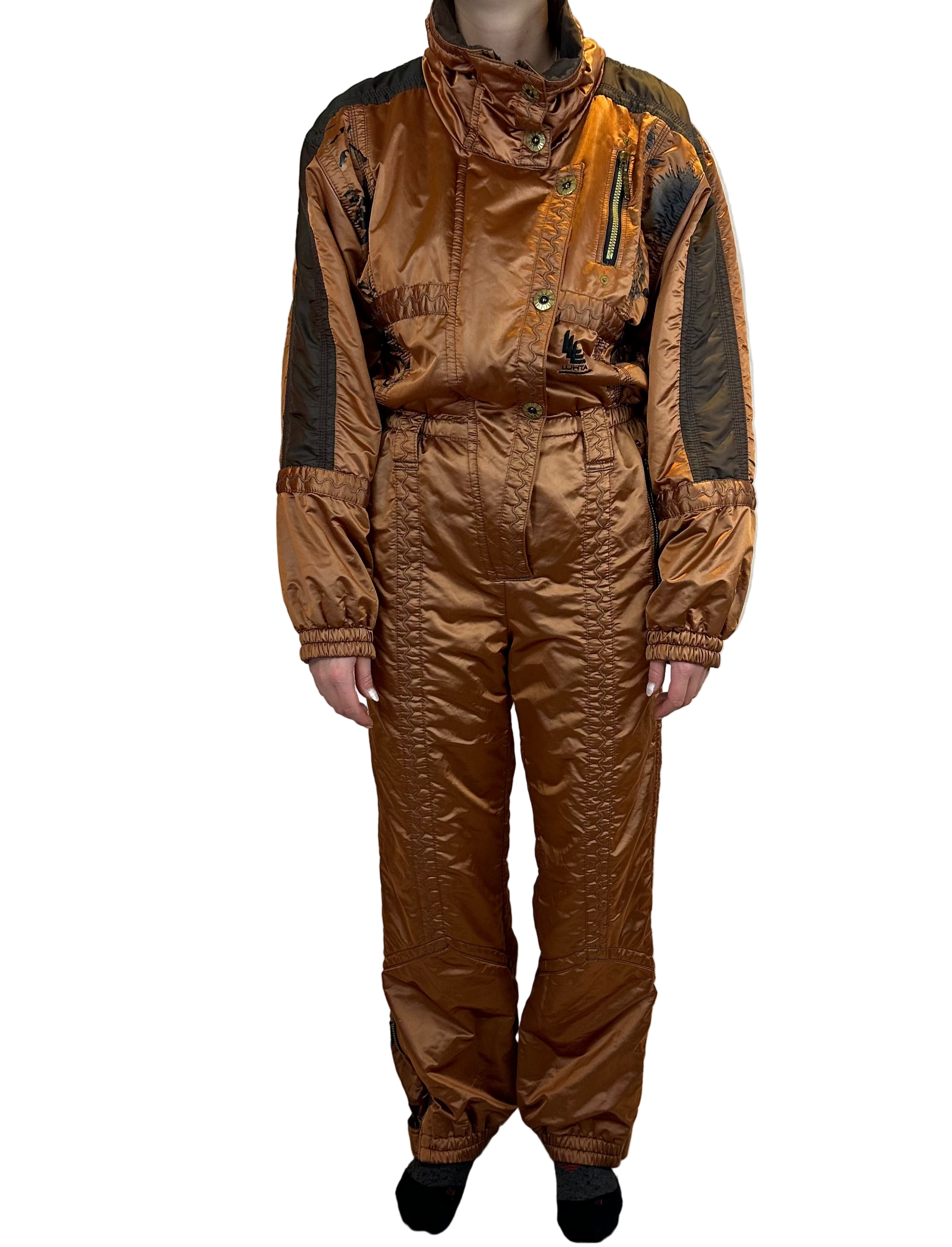Vintage Skioverall in Bronze in M/S