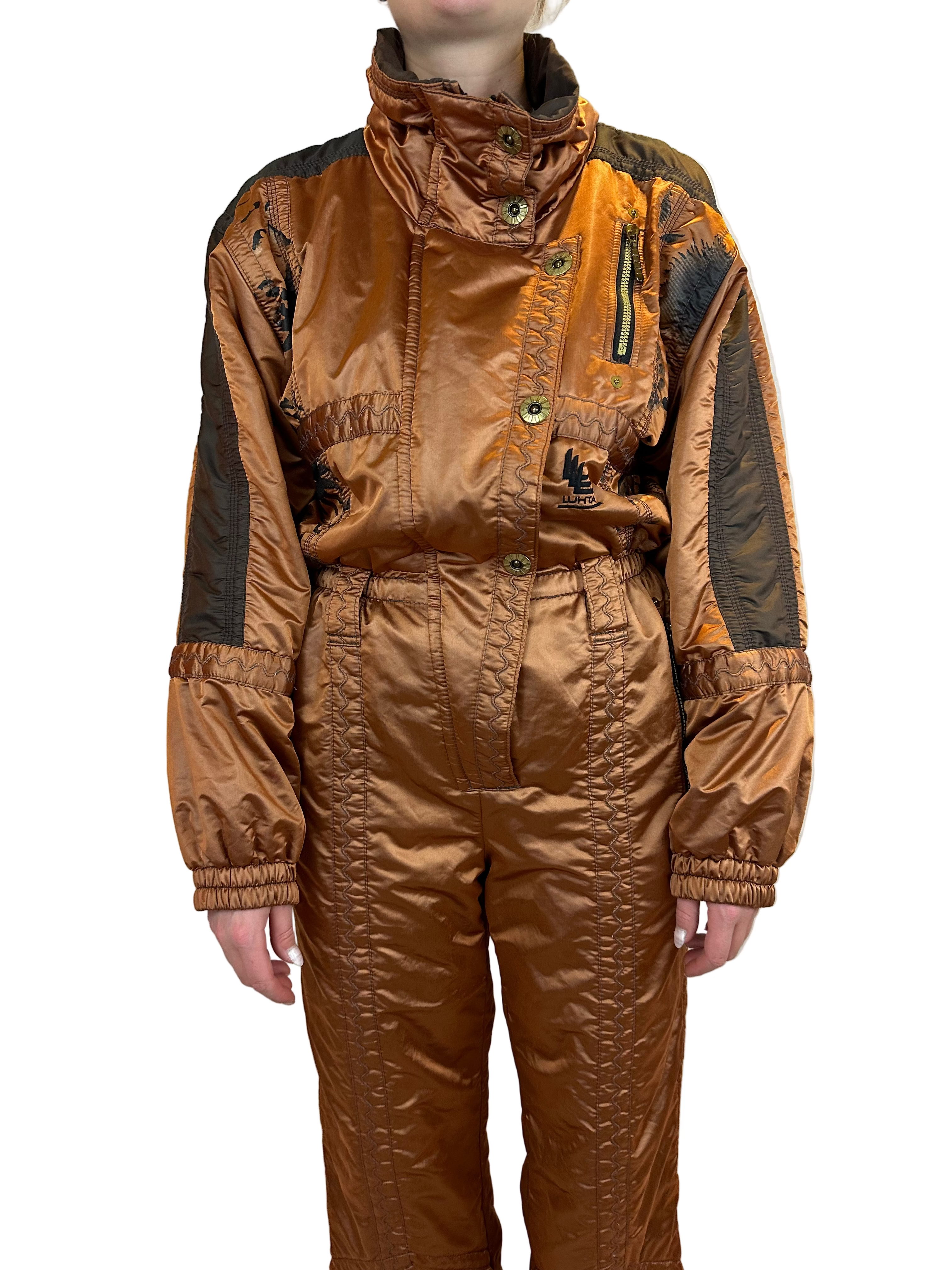 Vintage Skioverall in Bronze in M/S