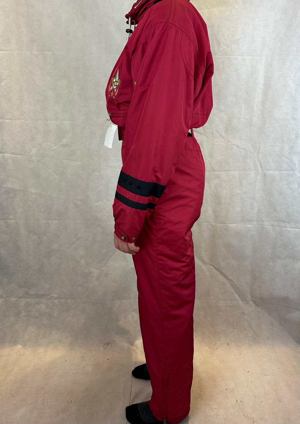 Vintage Skioverall von BOGNER komplett NEU in rot