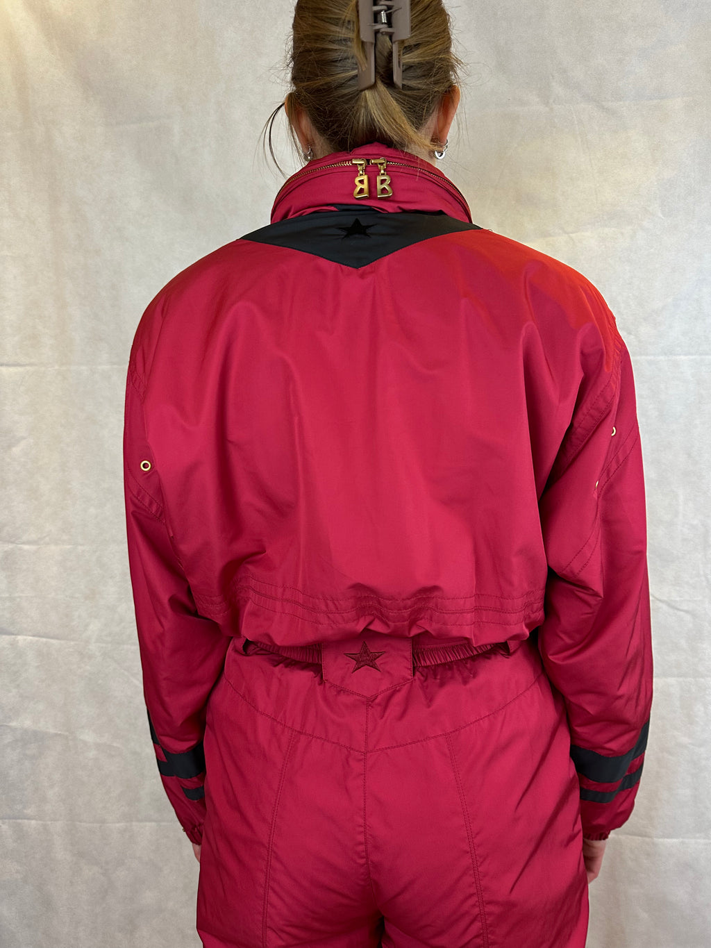 Vintage Skioverall von BOGNER komplett NEU in rot