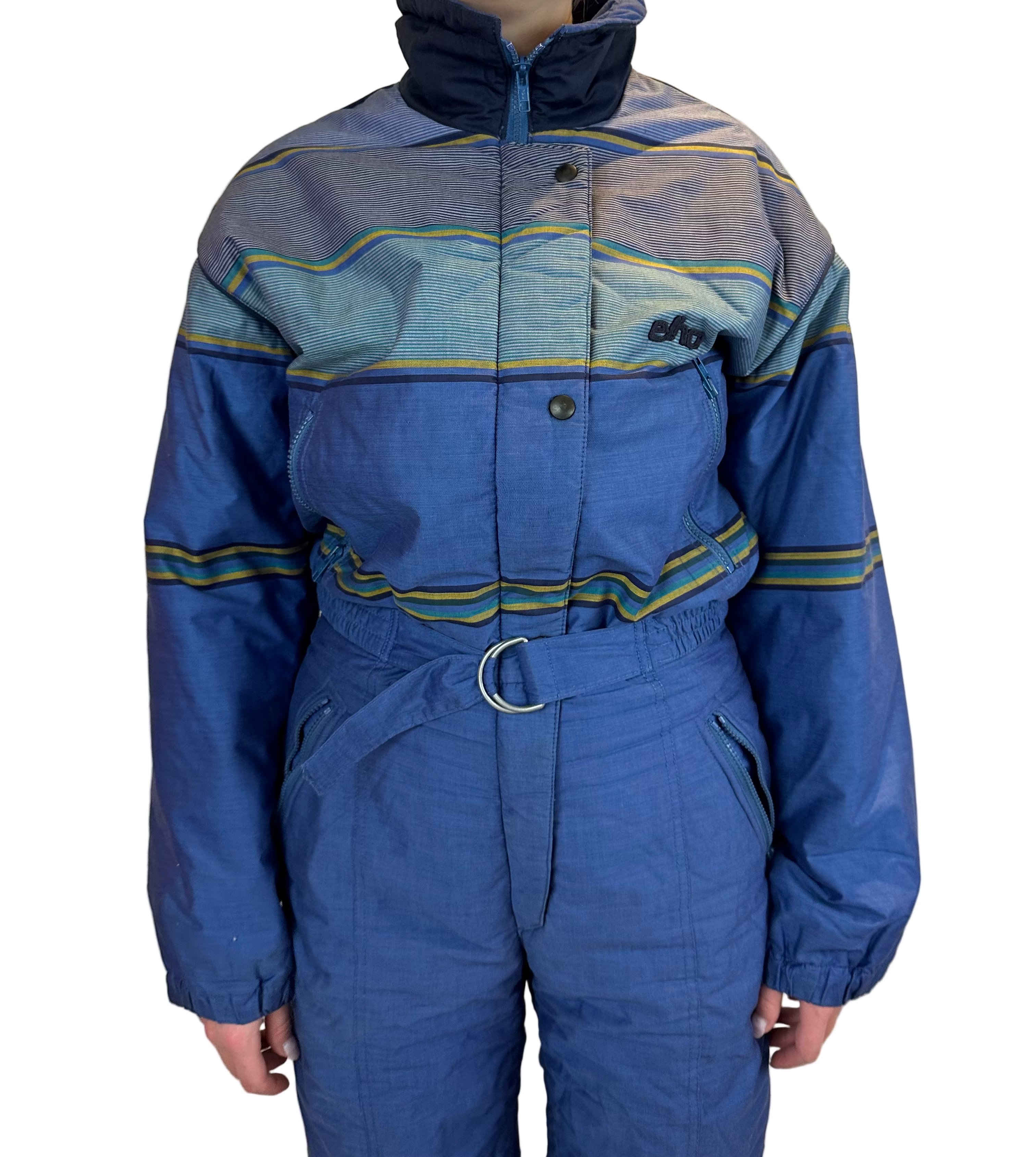 Vintage Skioverall von Elho in blau in M