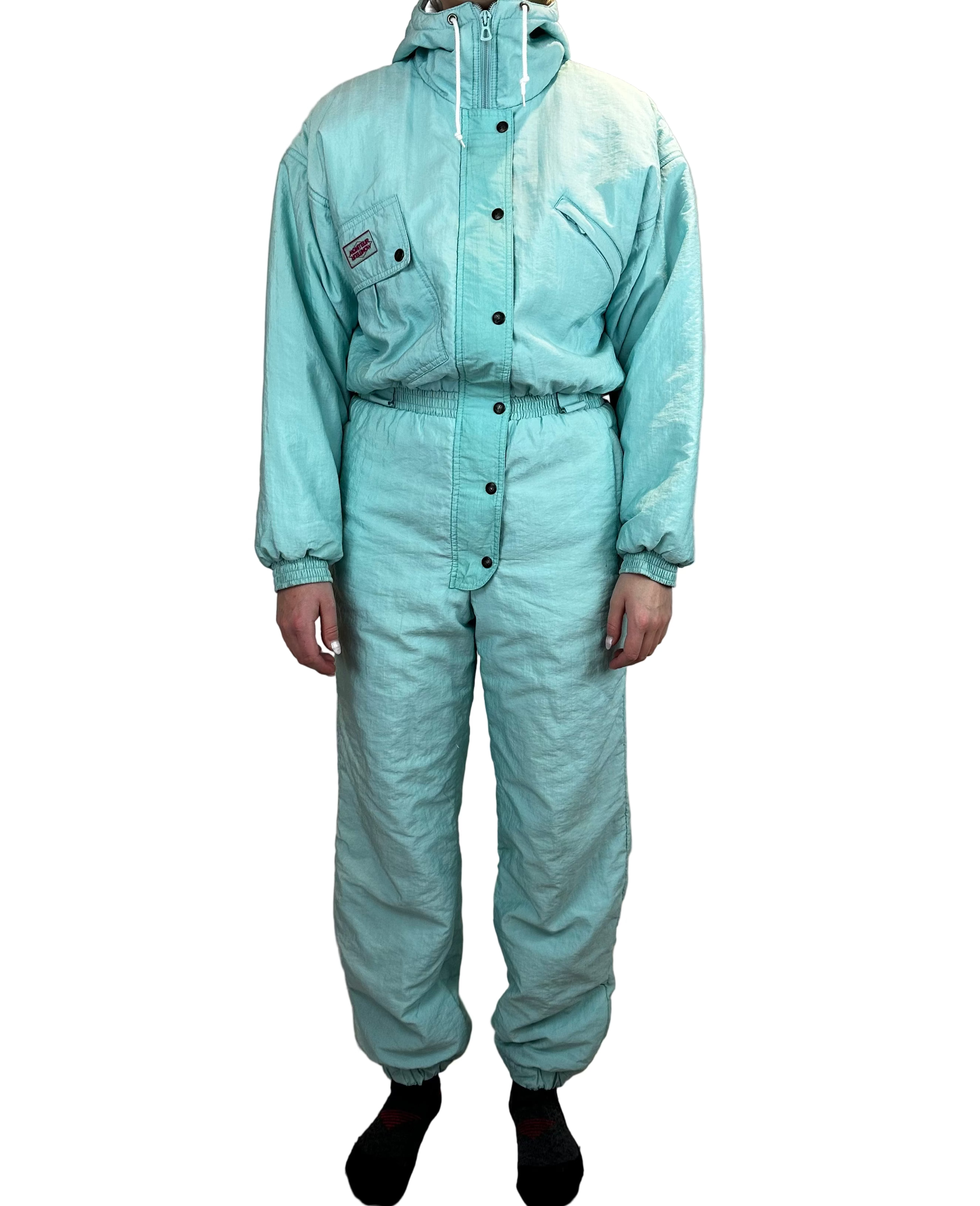 Vintage Skioverall in Turkis in M/S