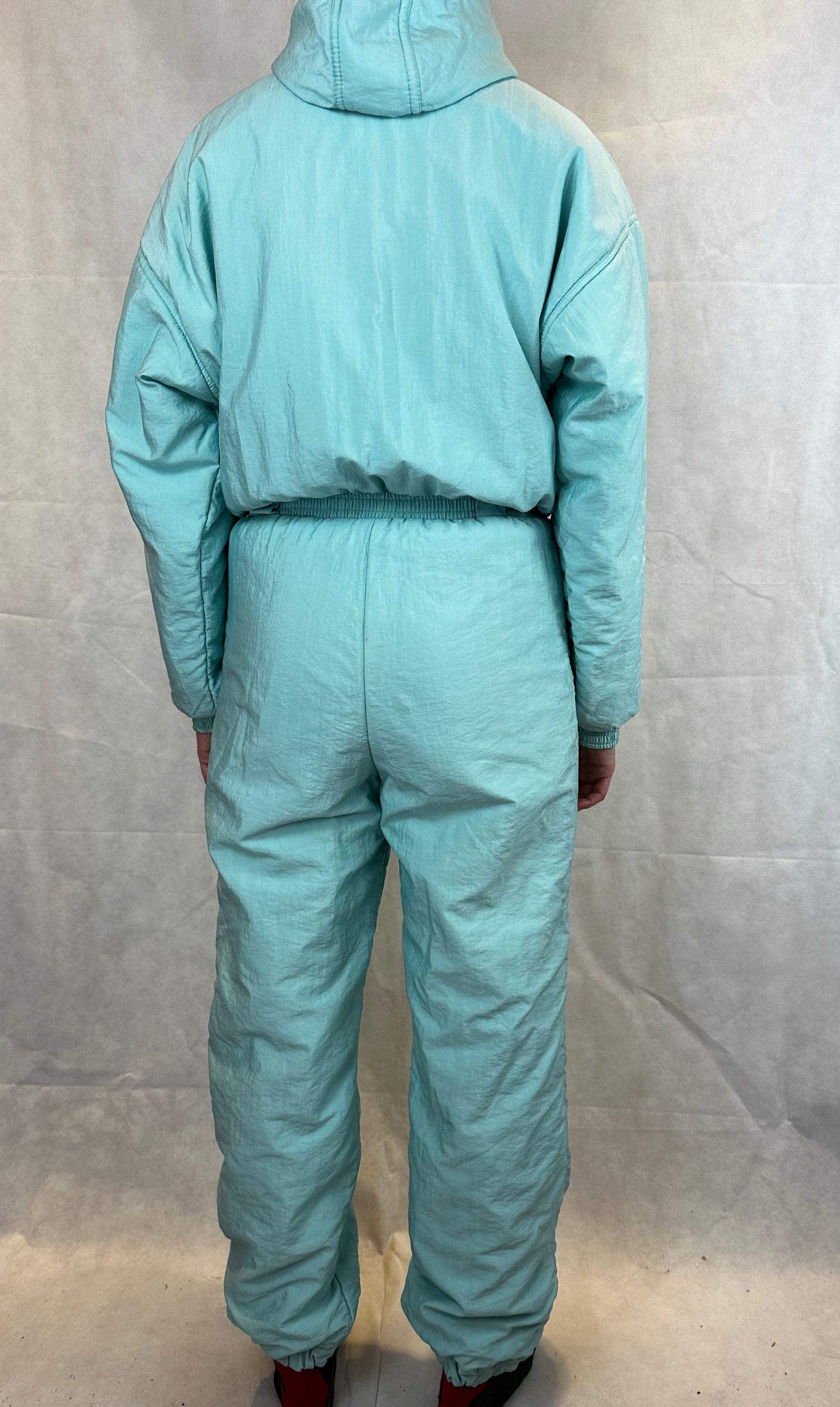 Vintage Skioverall in Turkis in M/S