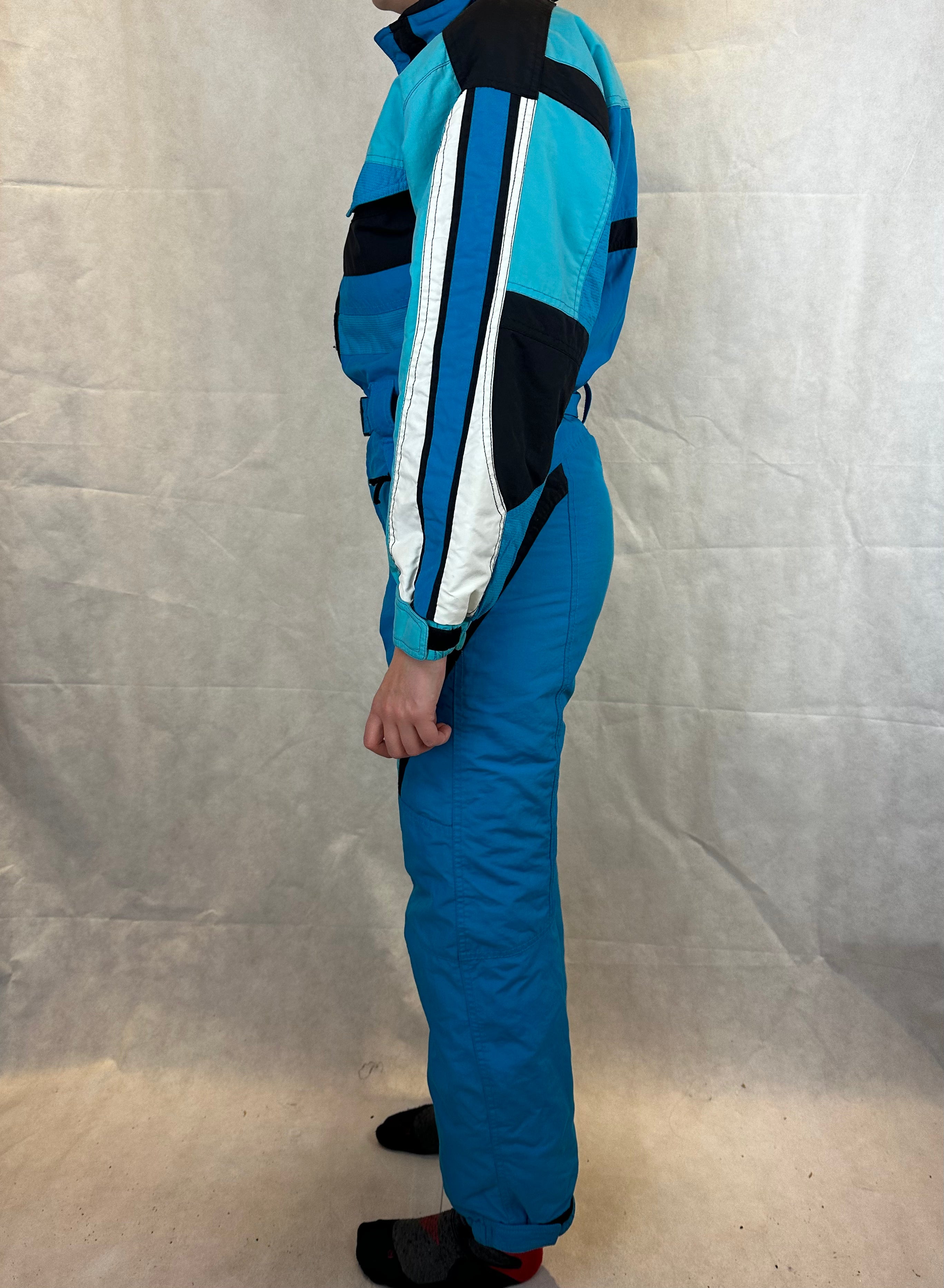 Vintage Skioverall in blau von Collmar in S/M
