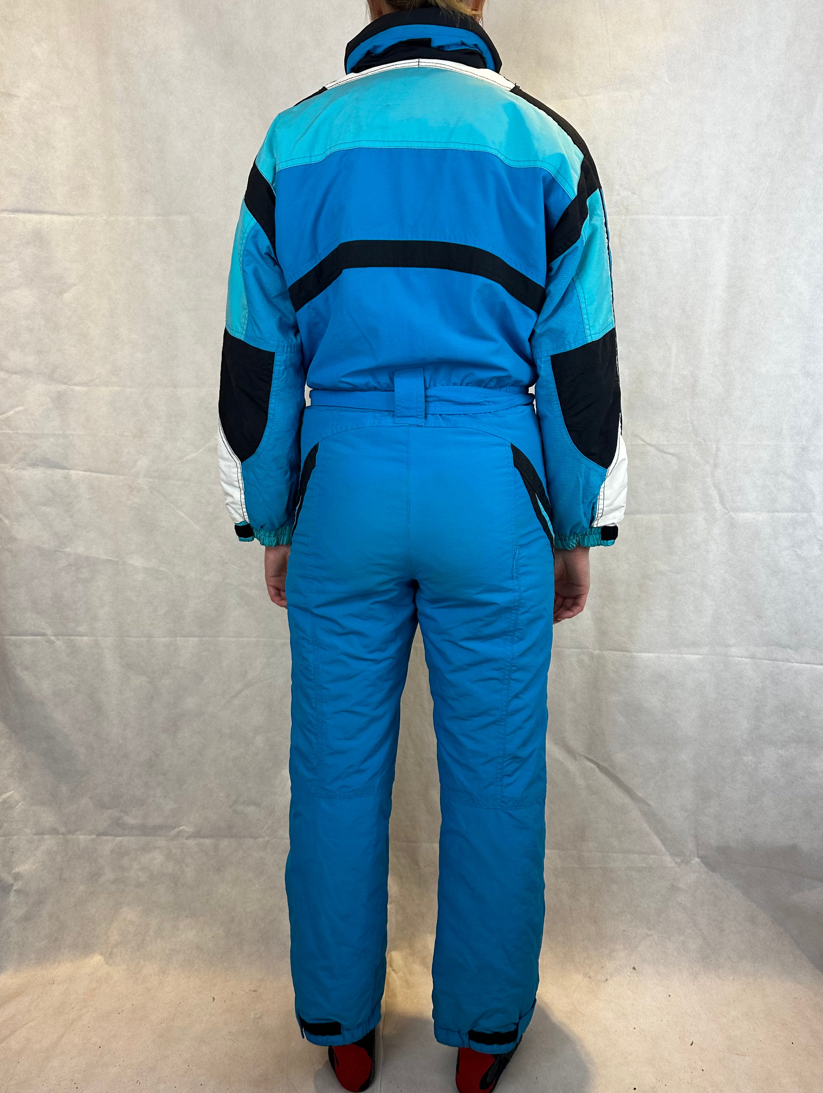 Vintage Skioverall in blau von Collmar in S/M