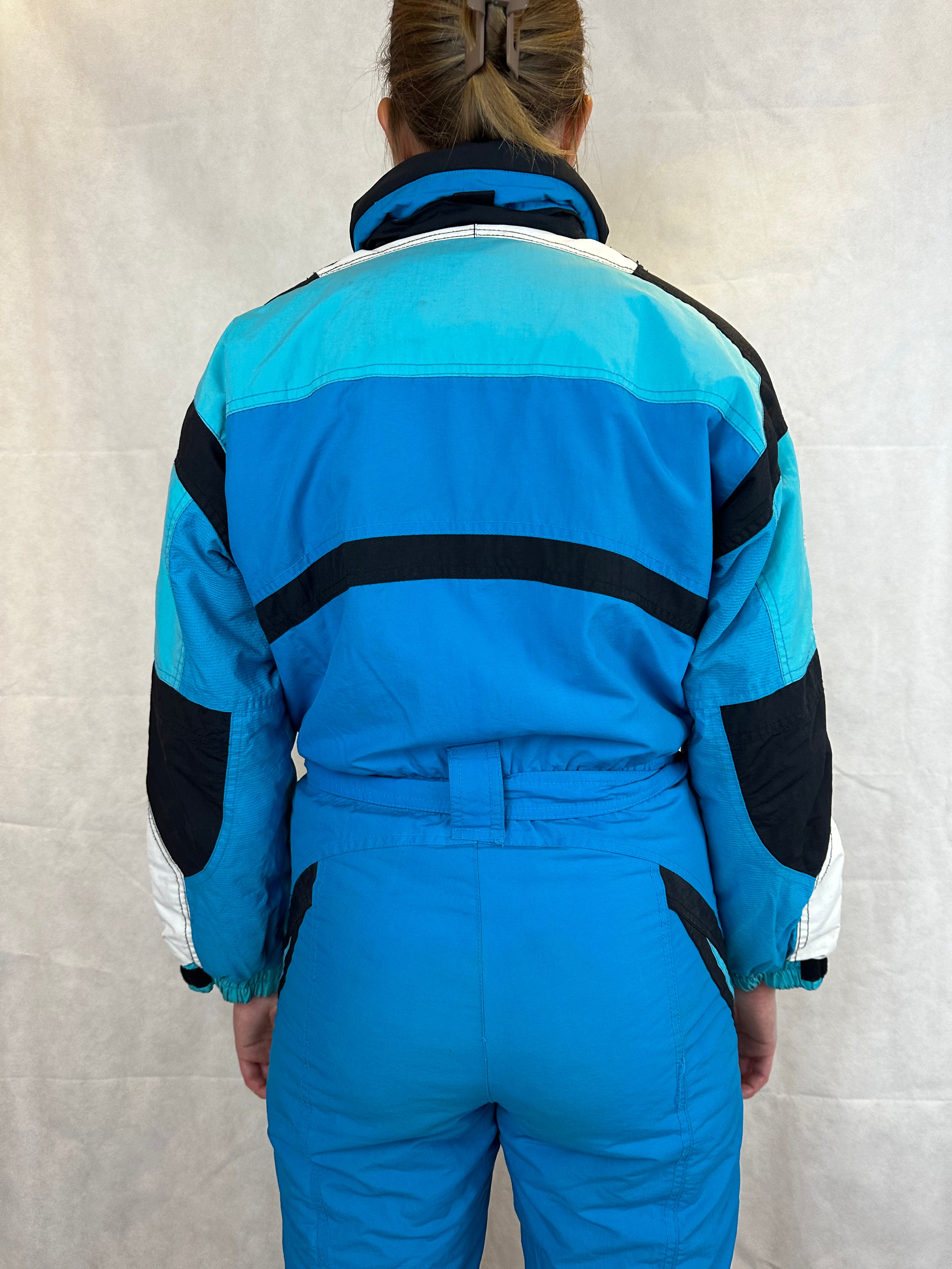 Vintage Skioverall in blau von Collmar in S/M