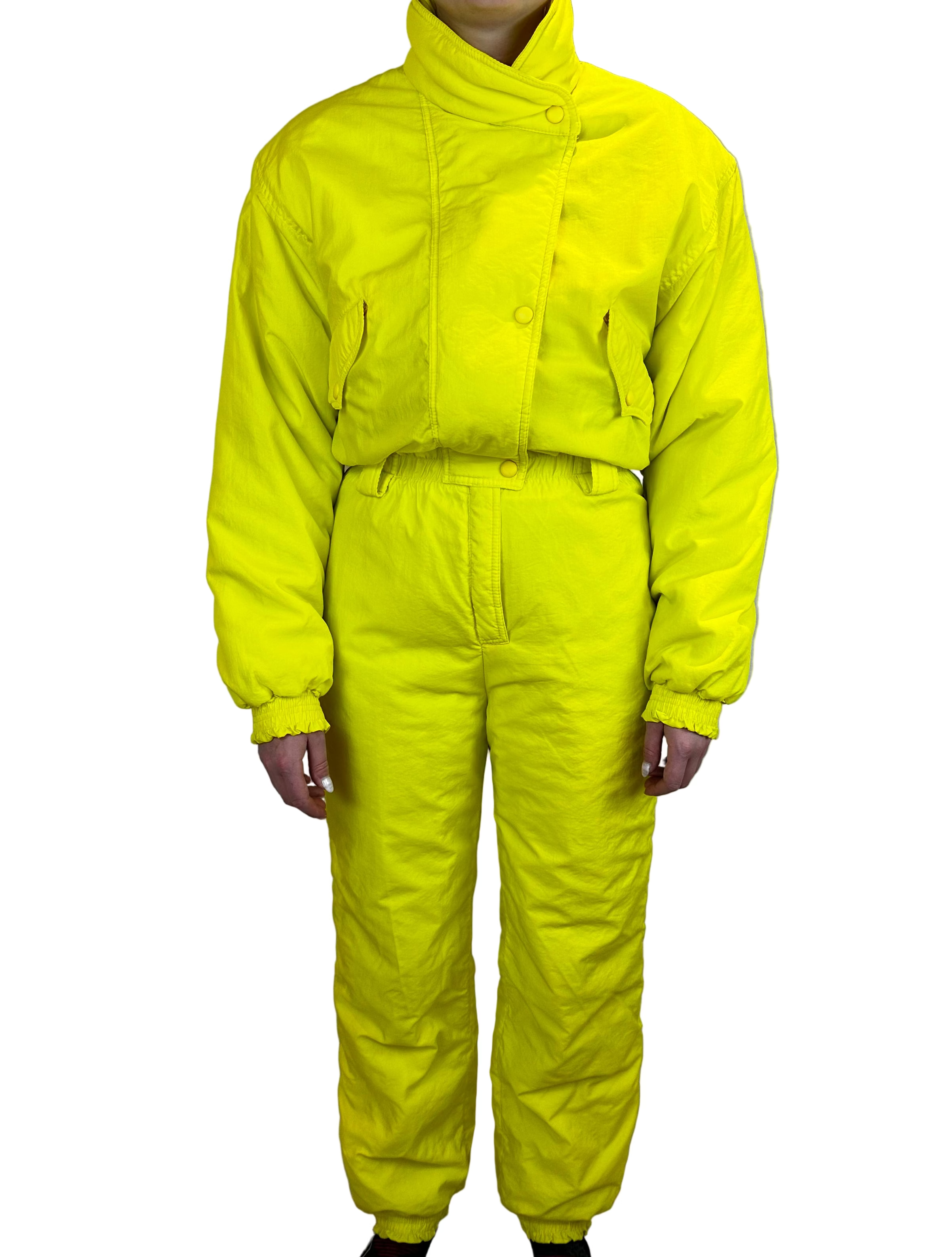 Vintage Skioverall in neon gelb in size M/S