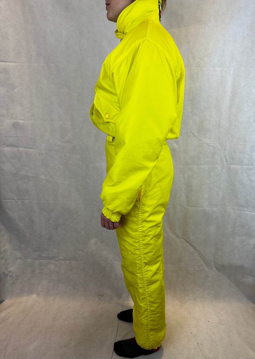 Vintage Skioverall in neon gelb in size M/S