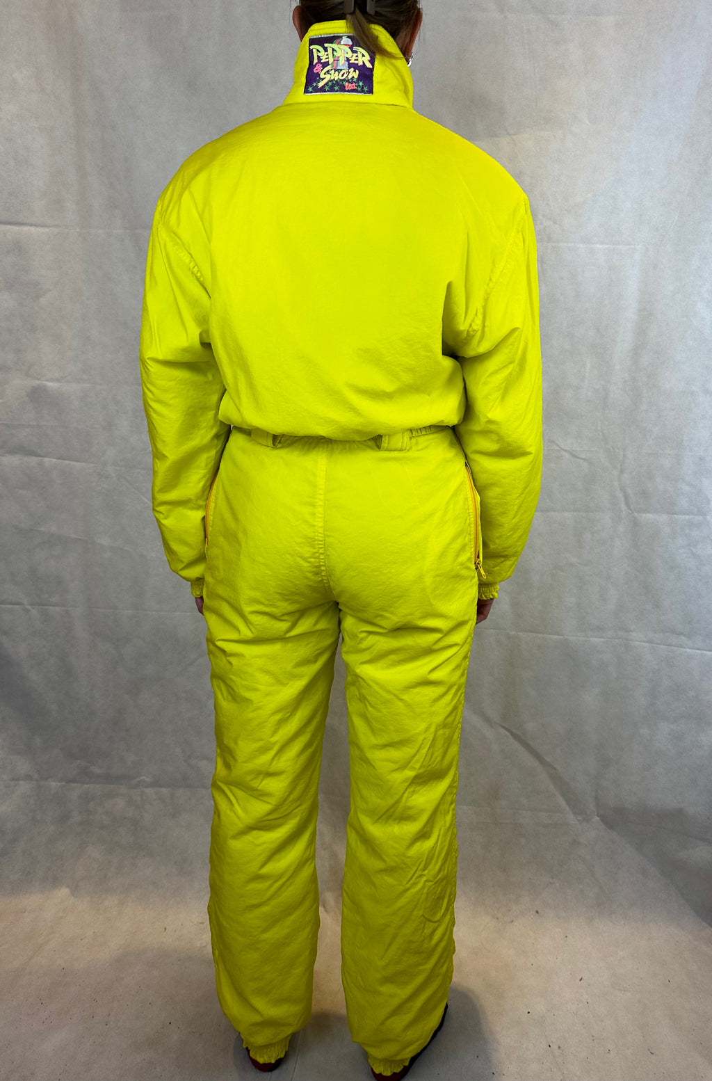 Vintage Skioverall in neon gelb in size M/S