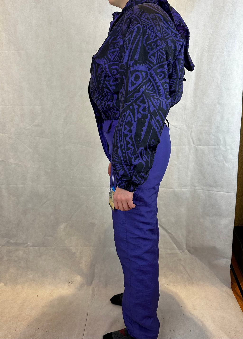 Vintage Skioverall in lila S/M