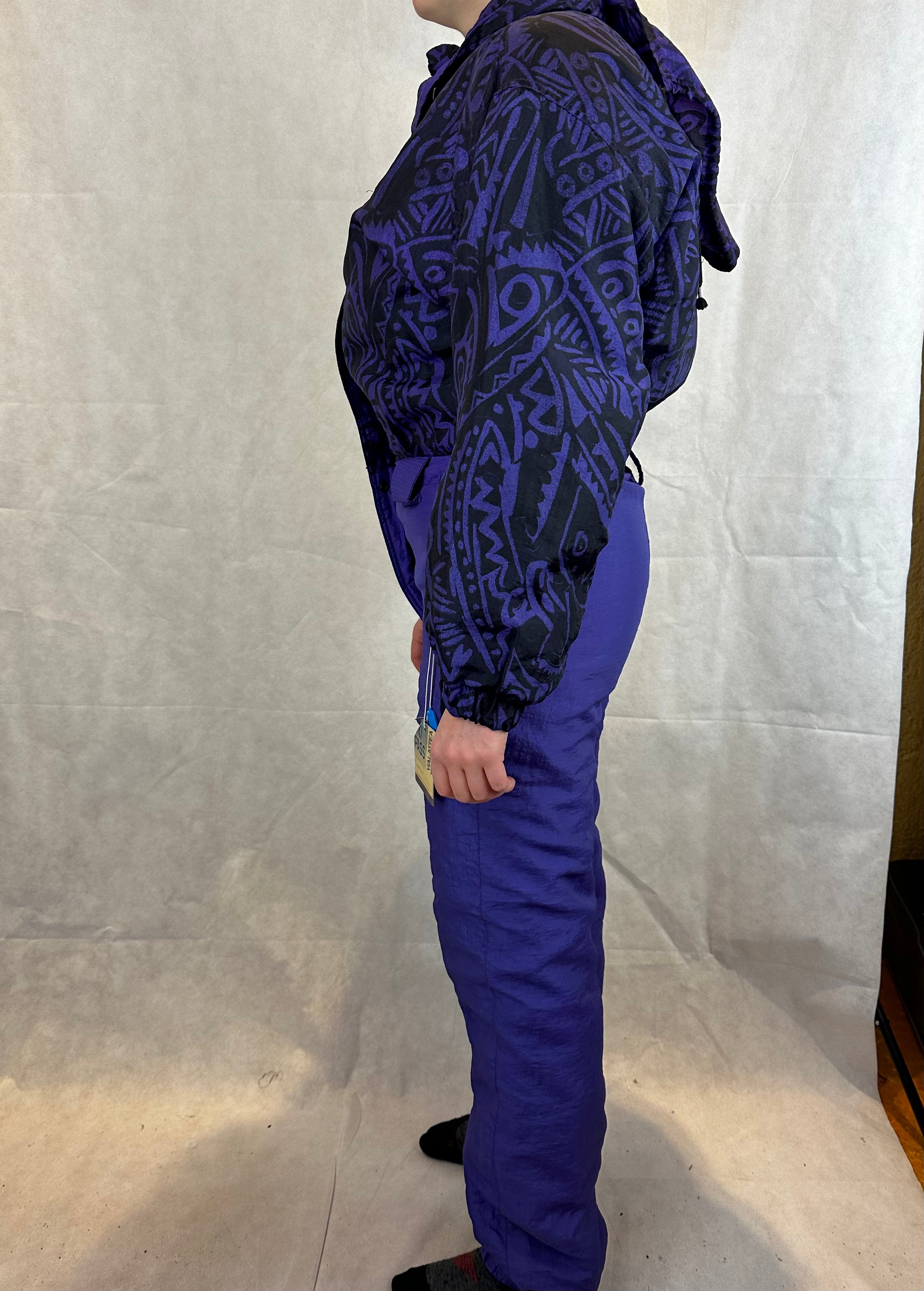 Vintage Skioverall in lila S/M