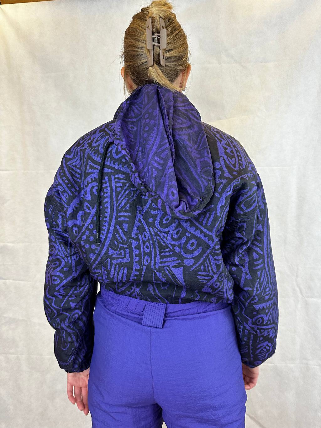 Vintage Skioverall in lila S/M