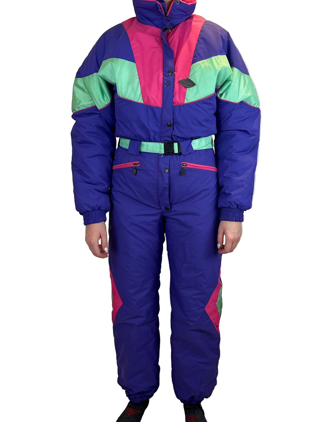 Vintage Skioverall von Stylfrance in Lila S/M für Damen Size 38/40