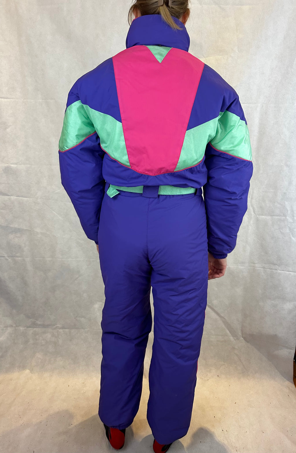 Vintage Skioverall von Stylfrance in Lila S/M für Damen Size 38/40