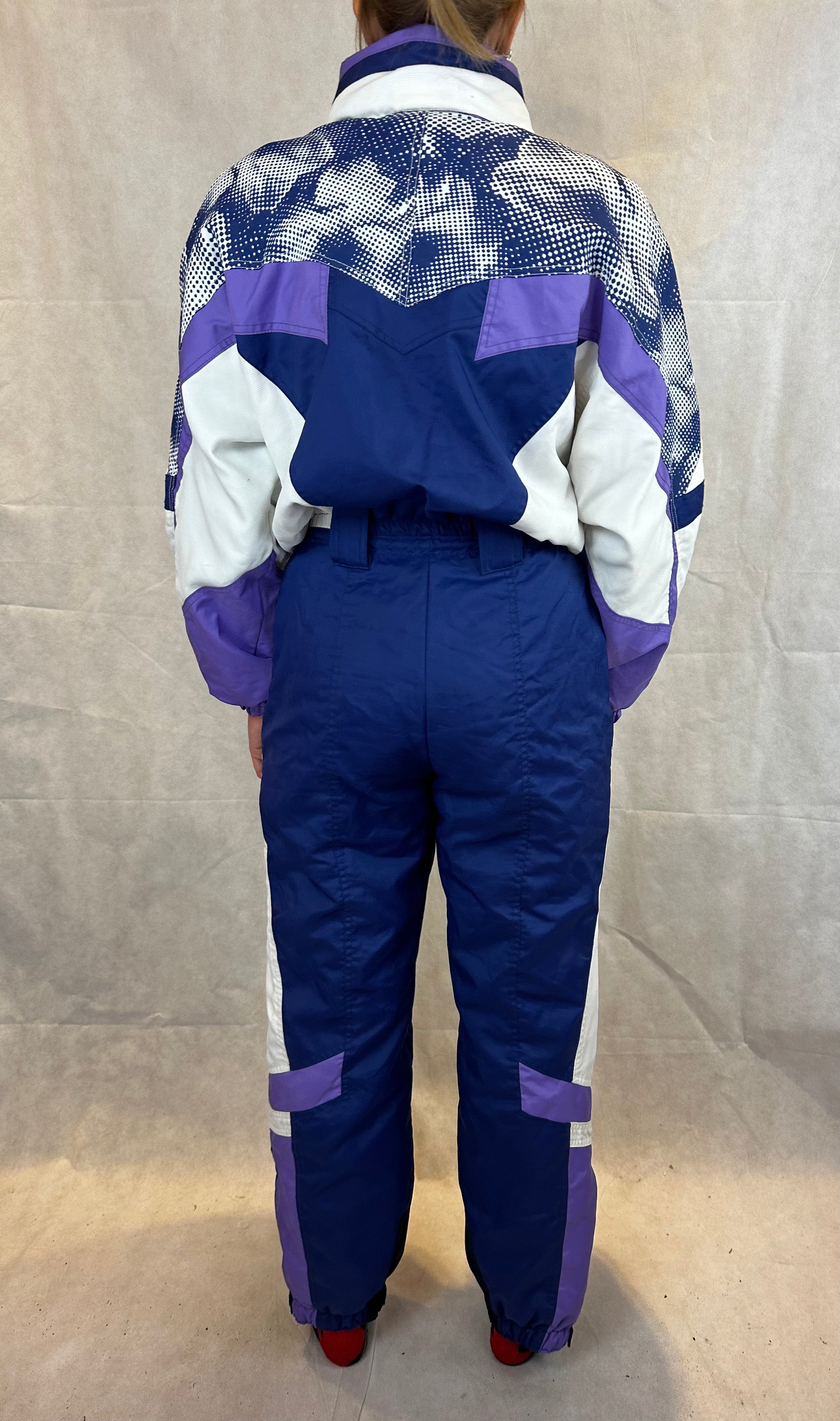 Vintage Skioverall von FILA in blau/lila in M/S