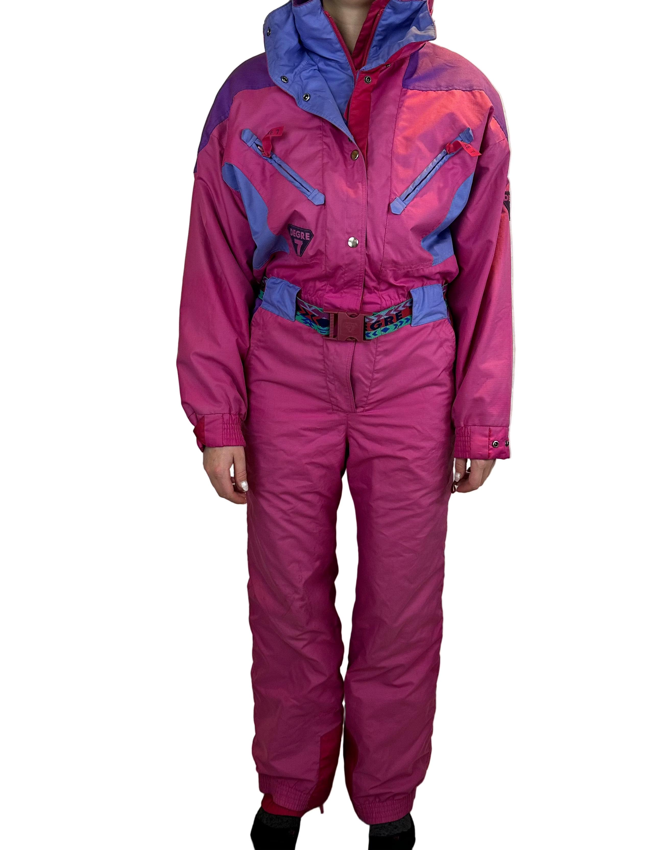 Vintage Skioverall von Degree in rosa/lila S/M