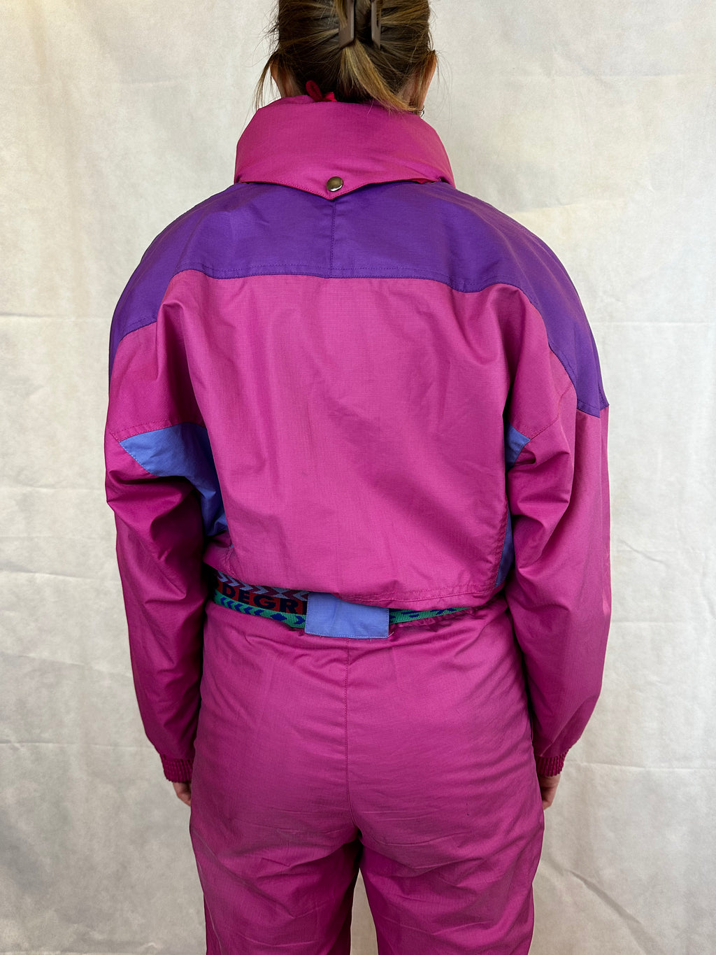 Vintage Skioverall von Degree in rosa/lila S/M