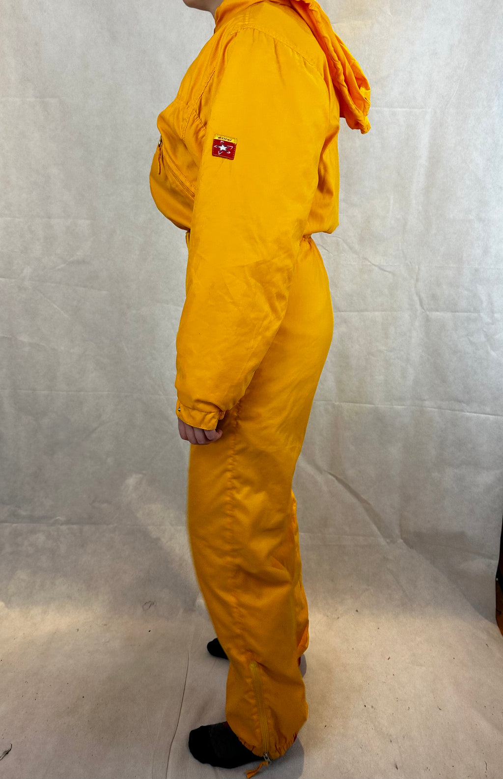 Vintage Skioverall von Etirel in Orange in M/S