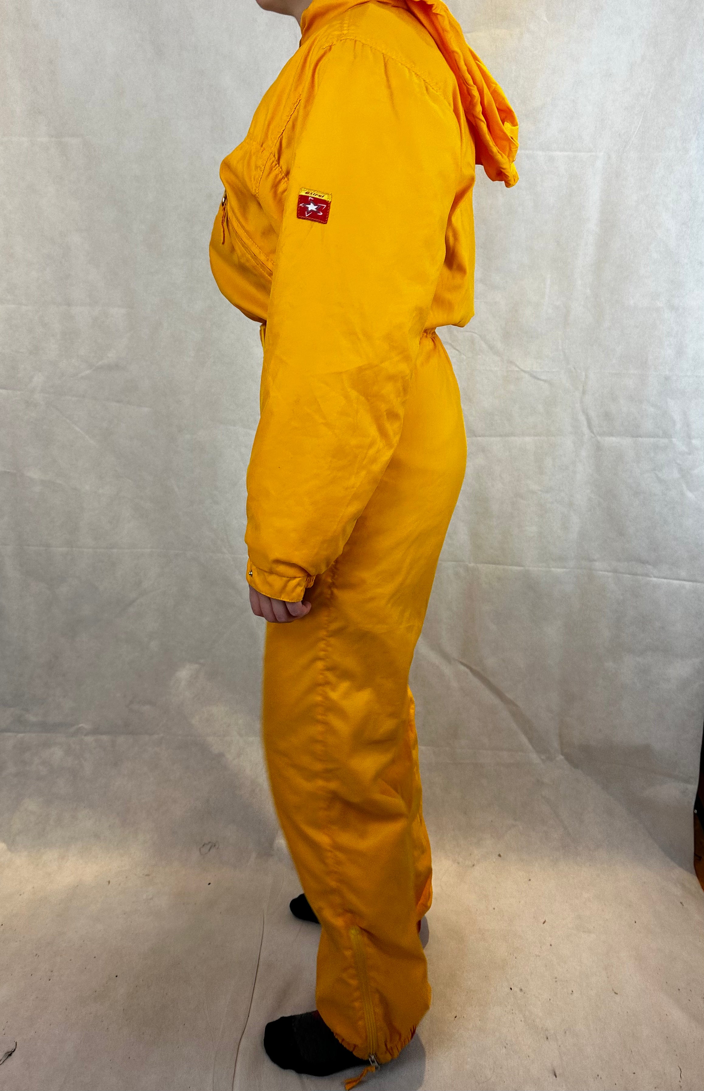 Vintage Skioverall von Etirel in Orange in M/S