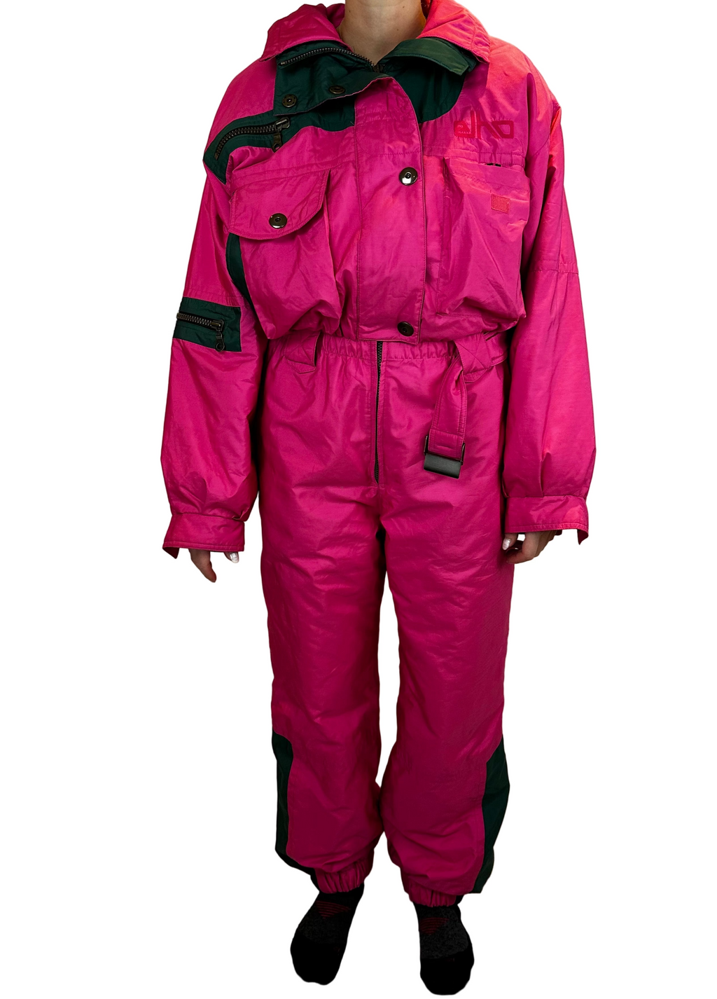 Vintage Skioverall von Elho in Rosa in M