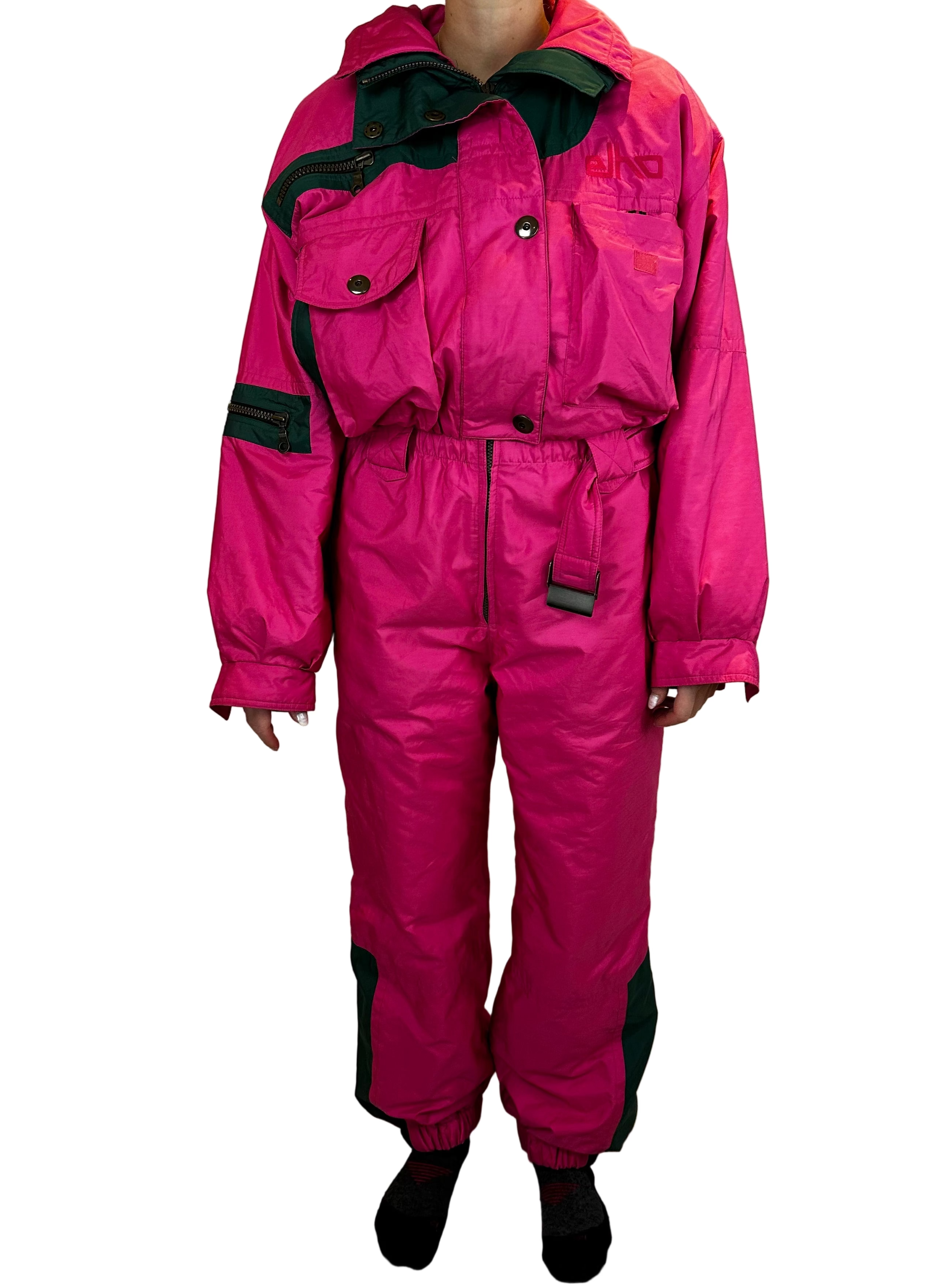 Vintage Skioverall von Elho in Rosa in M