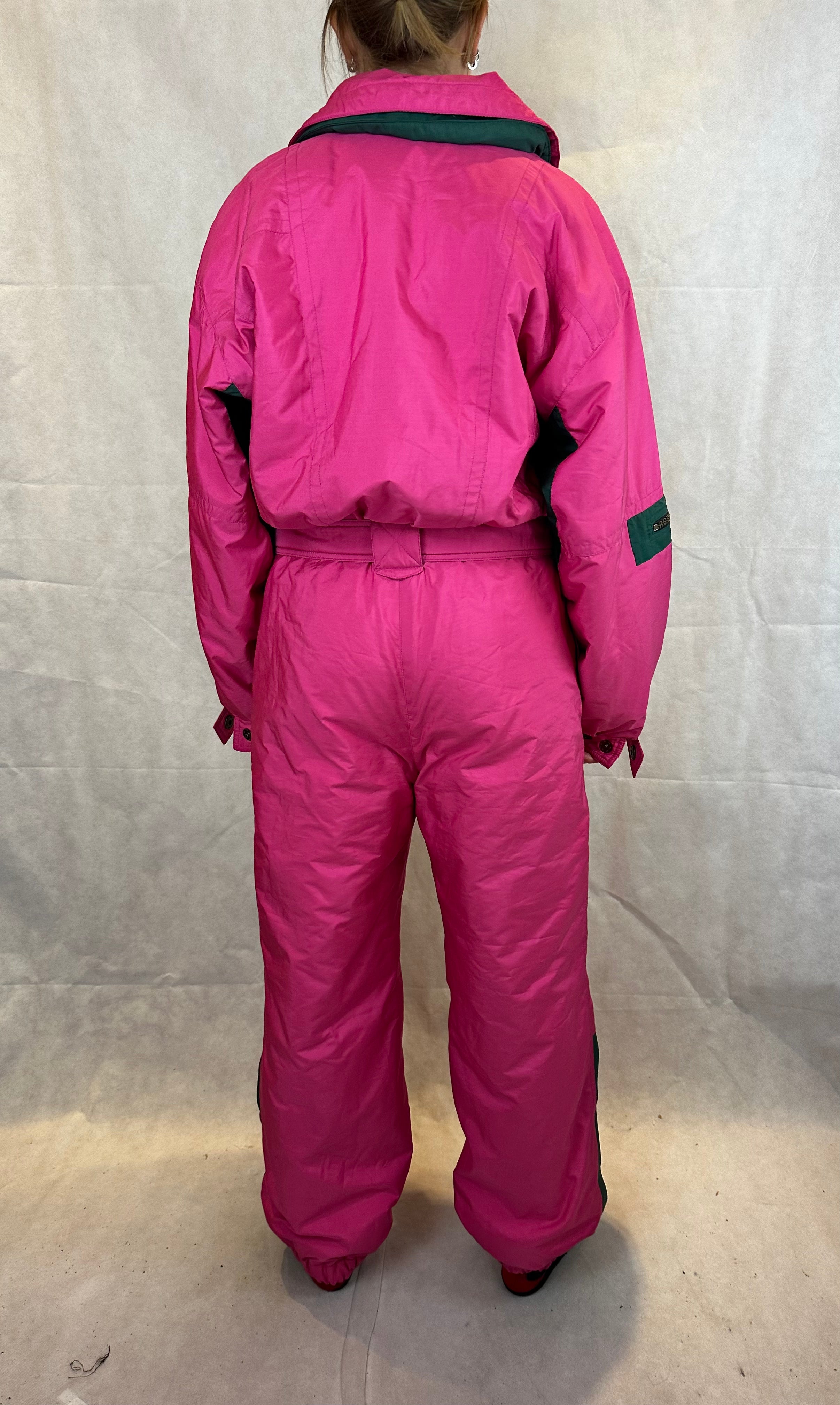 Vintage Skioverall von Elho in Rosa in M