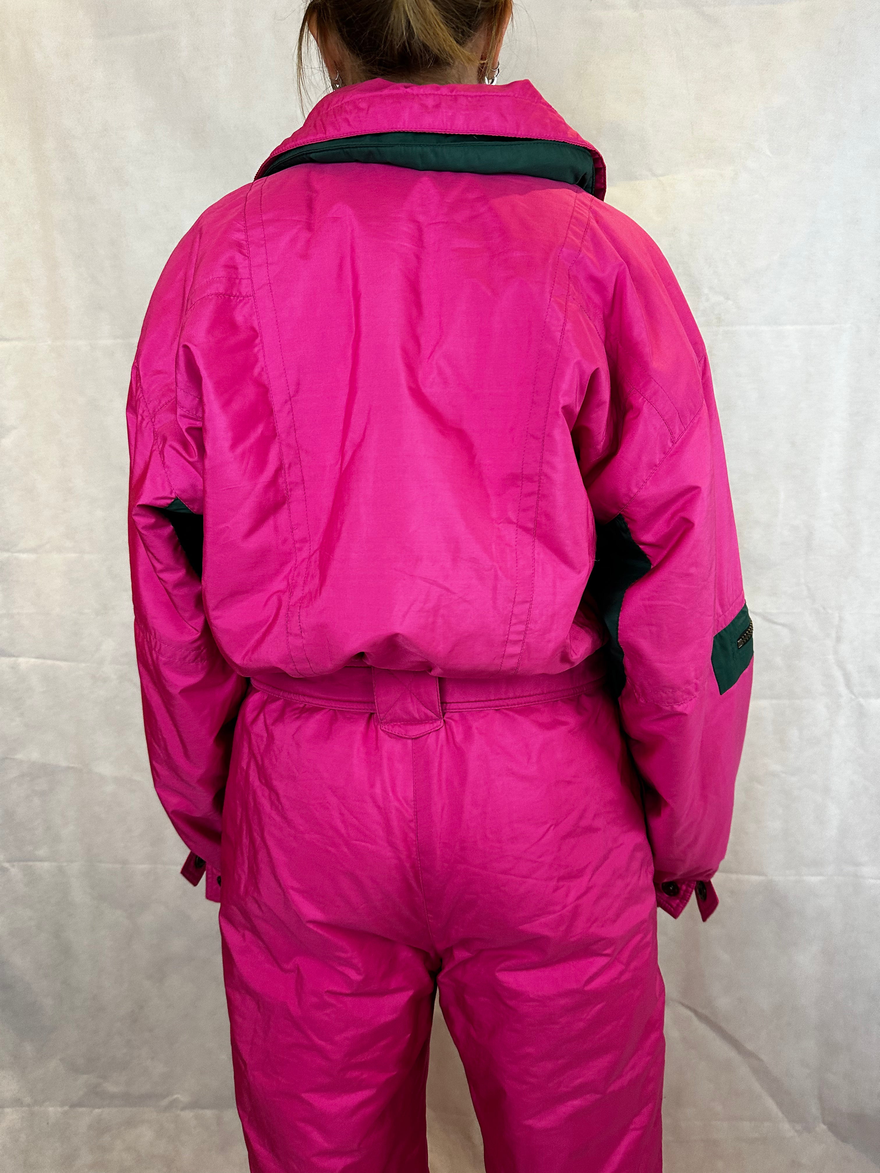 Vintage Skioverall von Elho in Rosa in M