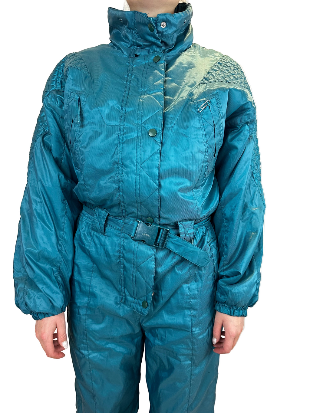 Vintage Skioverall in turkis in S/M