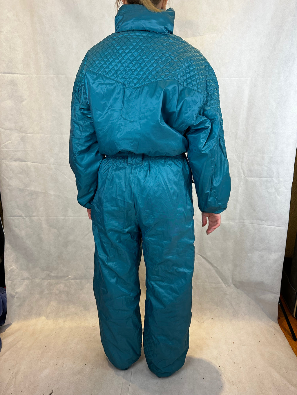 Vintage Skioverall in turkis in S/M