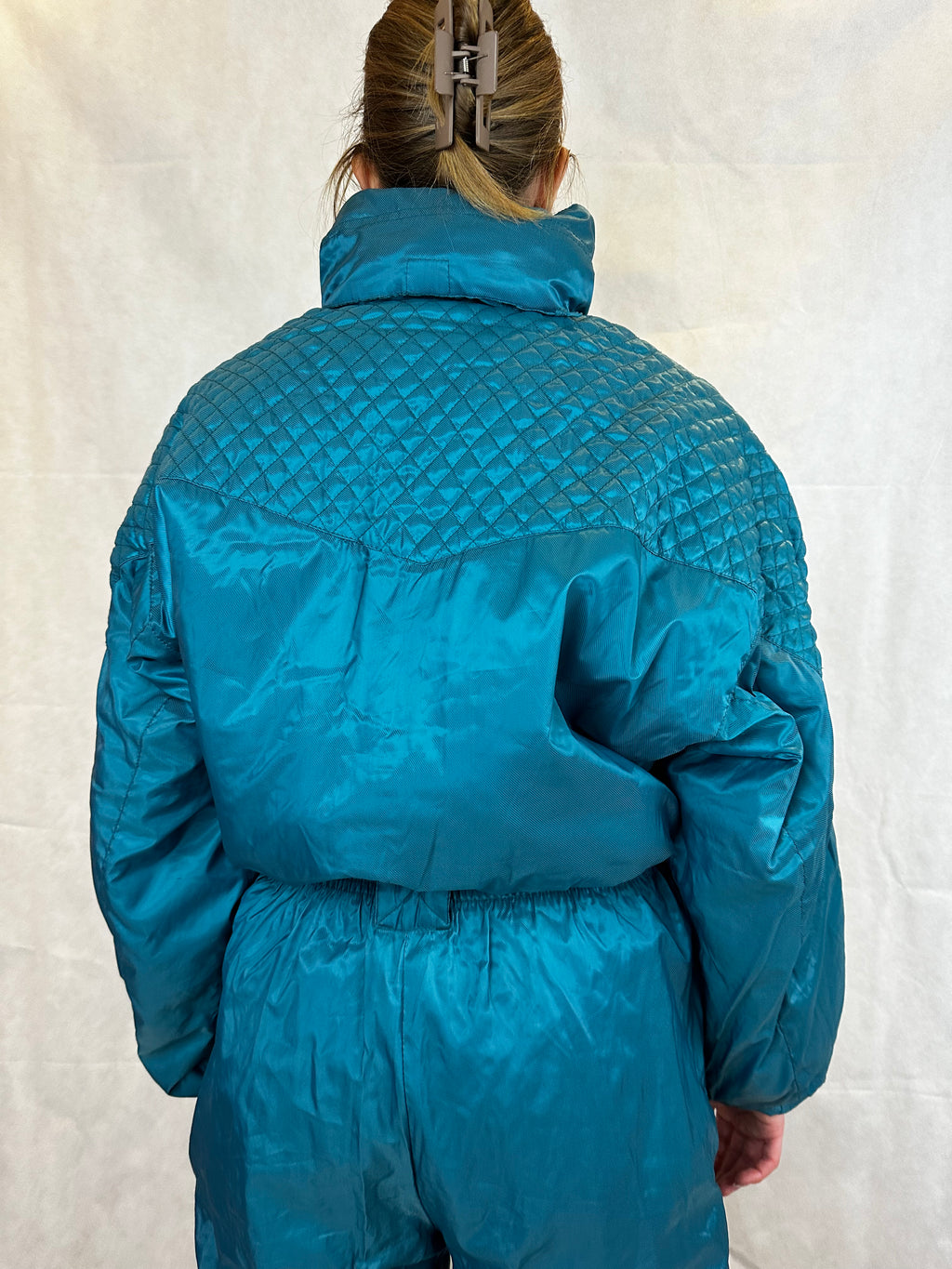 Vintage Skioverall in turkis in S/M