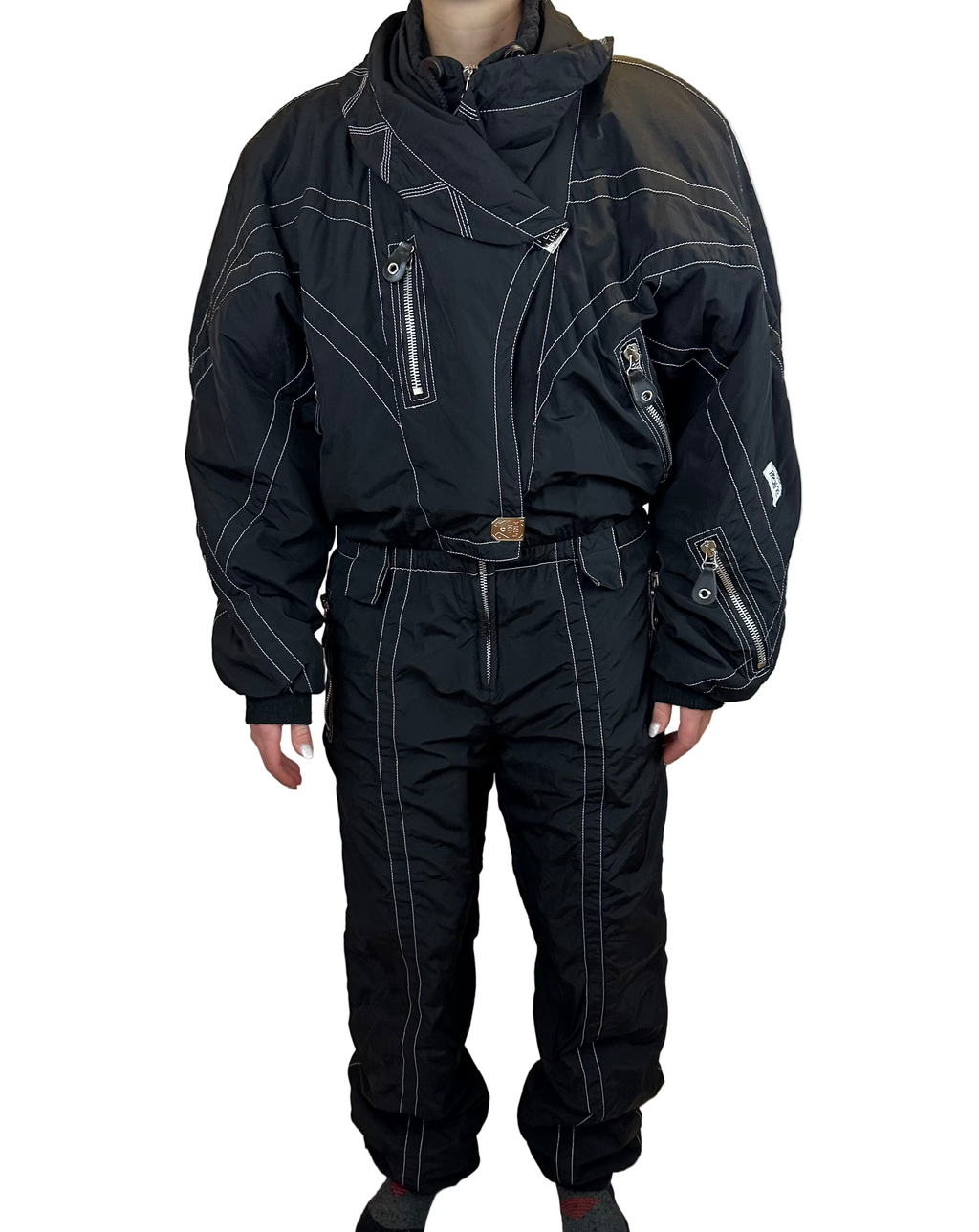 Vintage Skioverall von PRoline in Schwarz