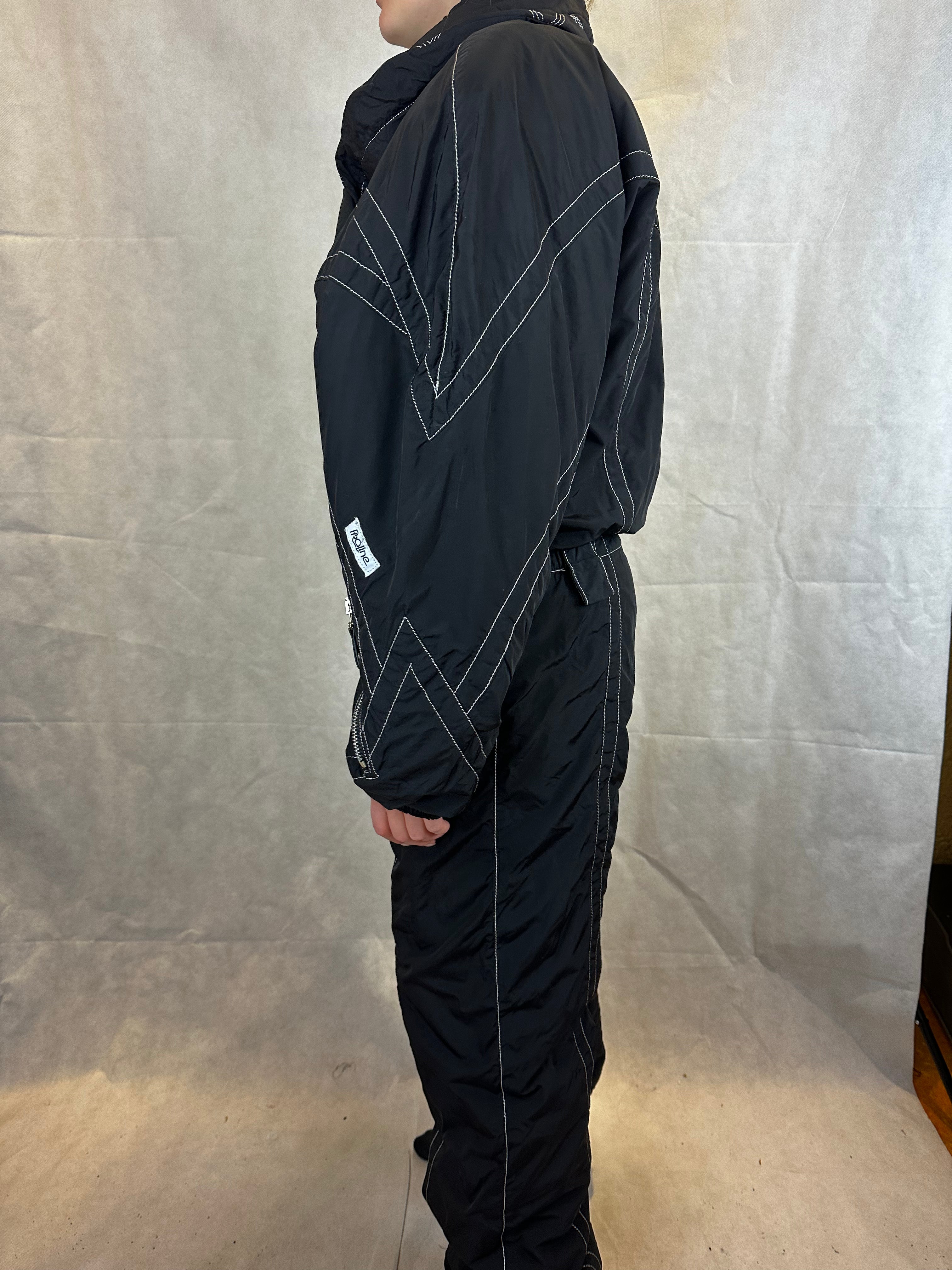 Vintage Skioverall von PRoline in Schwarz