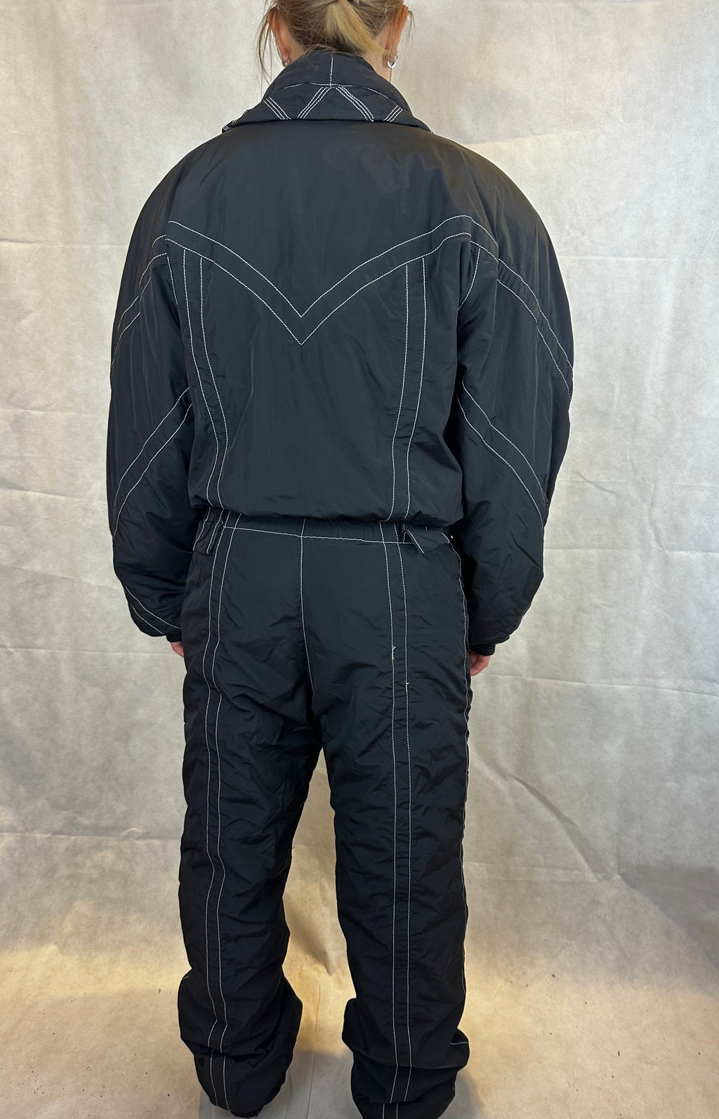 Vintage Skioverall von PRoline in Schwarz