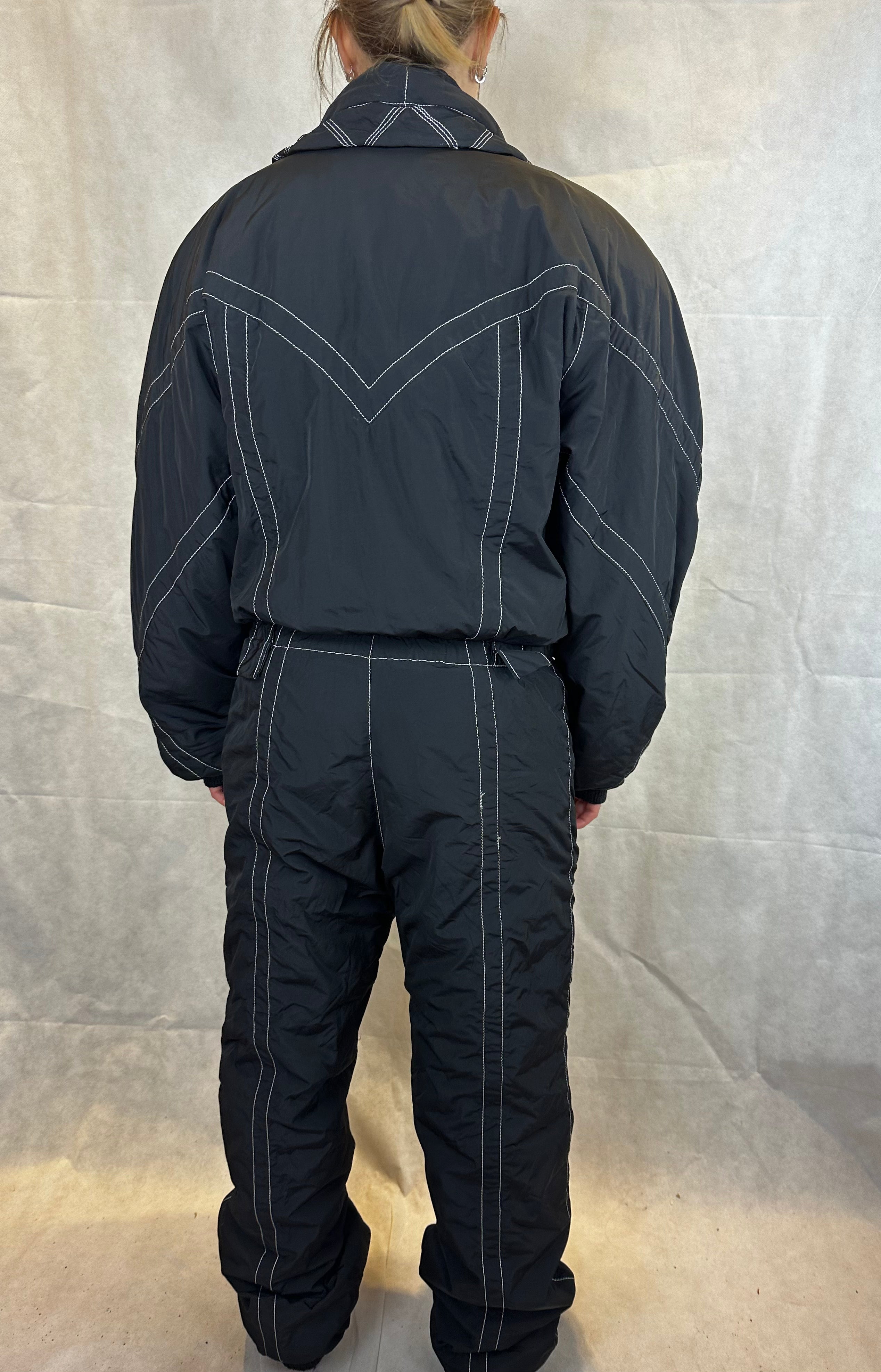 Vintage Skioverall von PRoline in Schwarz