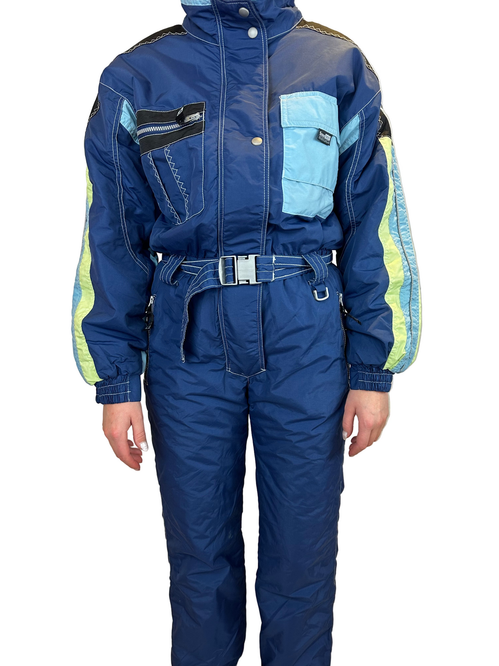 Vintage Skioverall von BRUGI in blau von in Größe S